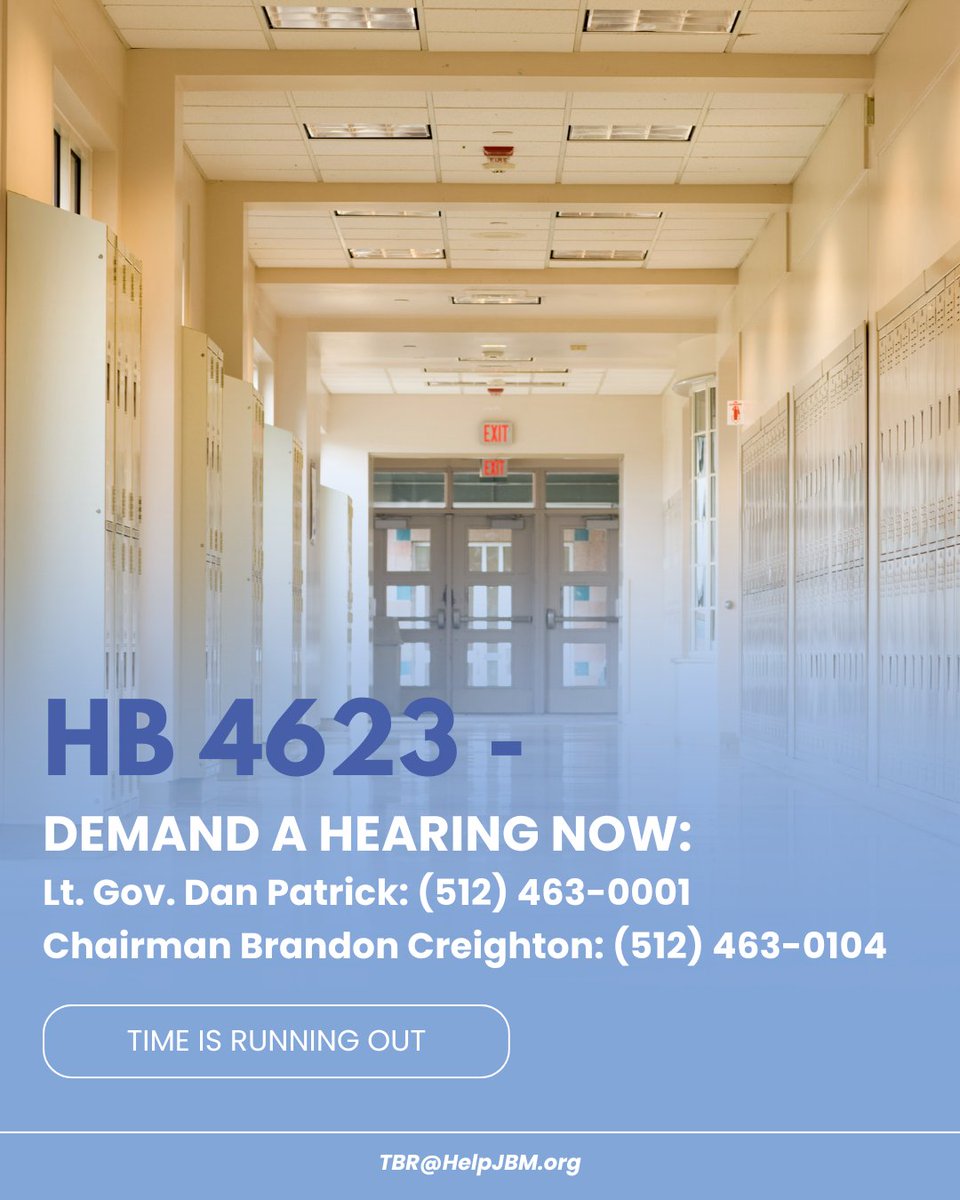 Texas children deserve justice.

HB 4623 would end immunity for schools that cover up sexual abuse-but it needs a hearing.

Take a stand now!

Tell them: Texas families need a hearing. Protecting children must be a Senate priority.