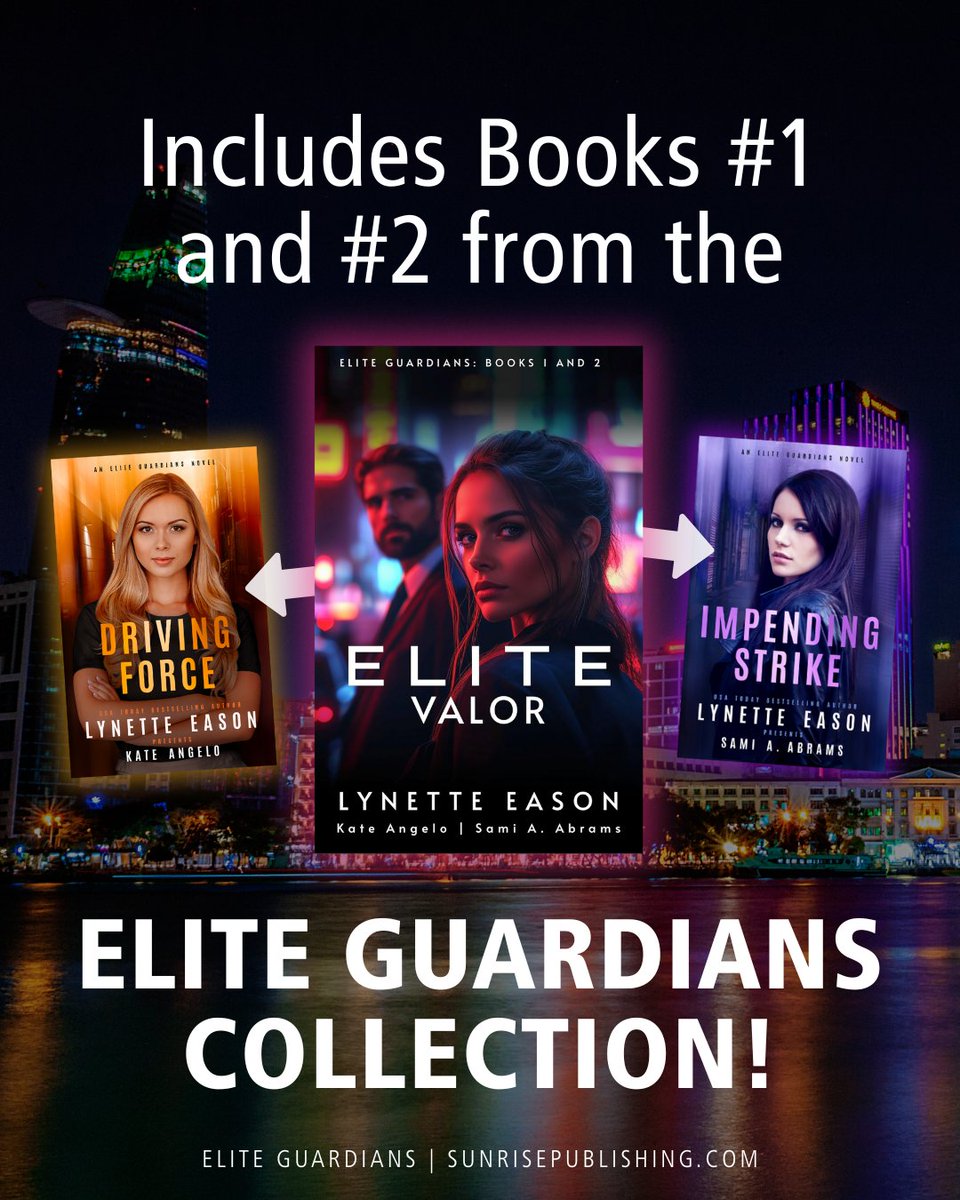 The first two books in the Elite Guardians Collection are on sale for just 99¢ in this ebook bundle! @lynetteeason

DRIVING FORCE - Lynette Eason presents Kate Angelo
IMPENDING STRIKE - Lynette Eason presents Sami A. Abrams

Check it out on Amazon! 👉️ 
amazon.com/dp/B0F6X389Vr