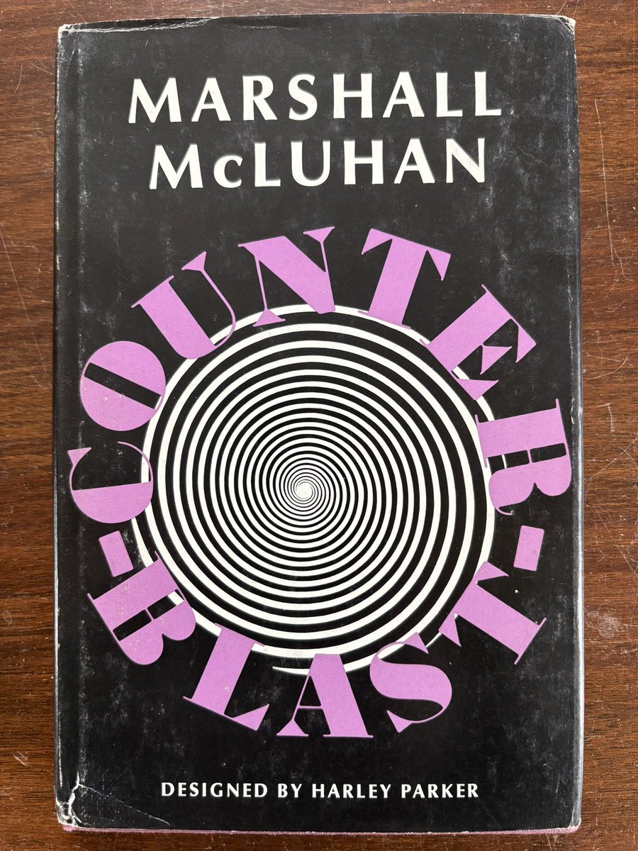 McLinstitute's tweet photo. “Headlines are icons, not literature.”

Marshall McLuhan
‘Counterblast’
1970 https://t.co/qeoDZPu38O