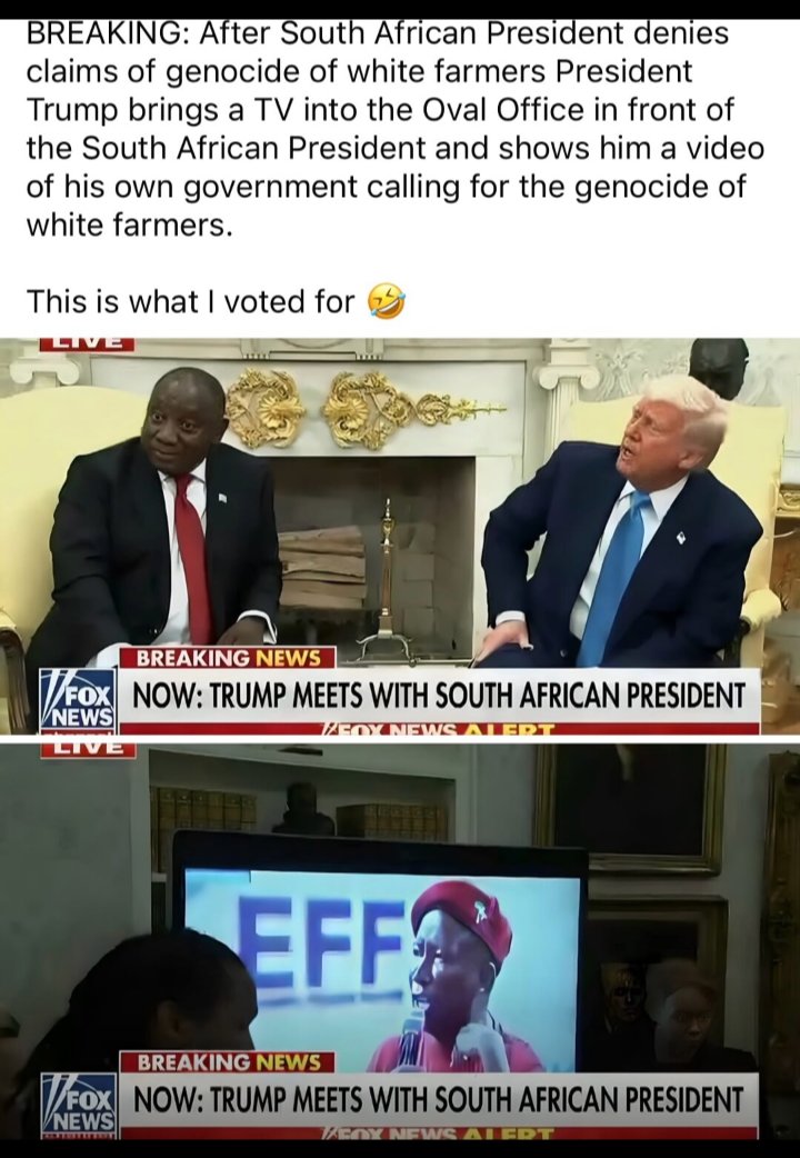 All_Juggalos's tweet photo. #Trump #SouthAfrica #Genocide https://t.co/7ypE5Gr2gv