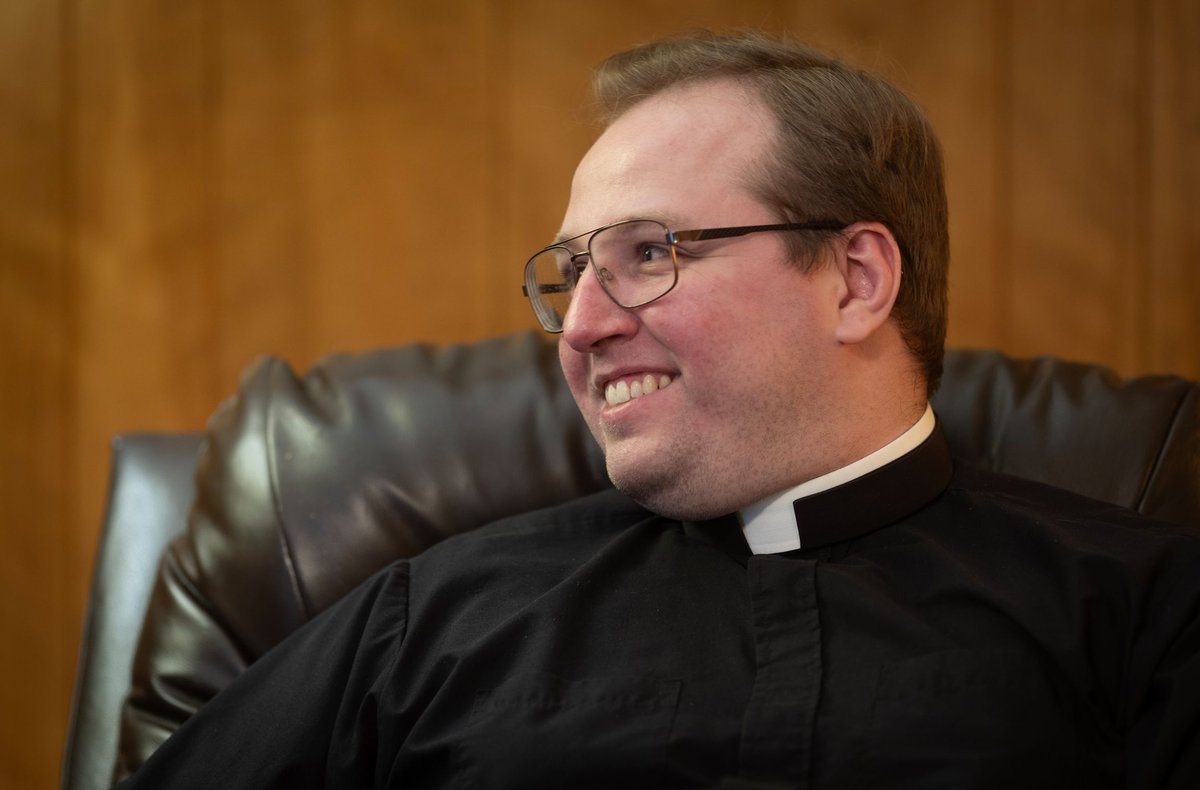 FWdiocese's tweet photo. In three more days, we will celebrate the priestly ordination of Mr. Rev. Isaac McCracken. He will be the 25th priest ordained by Bishop Michael Olson. Pray for him and for all young men discerning the priesthood.
#fwdiocese #fwdioc #almostordinationday #CalledbyChrist https://t.co/e7qHaK1tVl