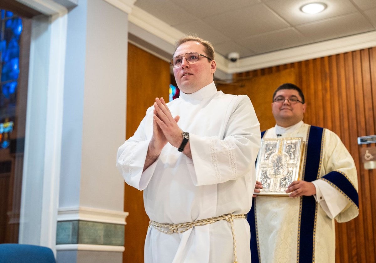 FWdiocese's tweet photo. In three more days, we will celebrate the priestly ordination of Mr. Rev. Isaac McCracken. He will be the 25th priest ordained by Bishop Michael Olson. Pray for him and for all young men discerning the priesthood.
#fwdiocese #fwdioc #almostordinationday #CalledbyChrist https://t.co/e7qHaK1tVl