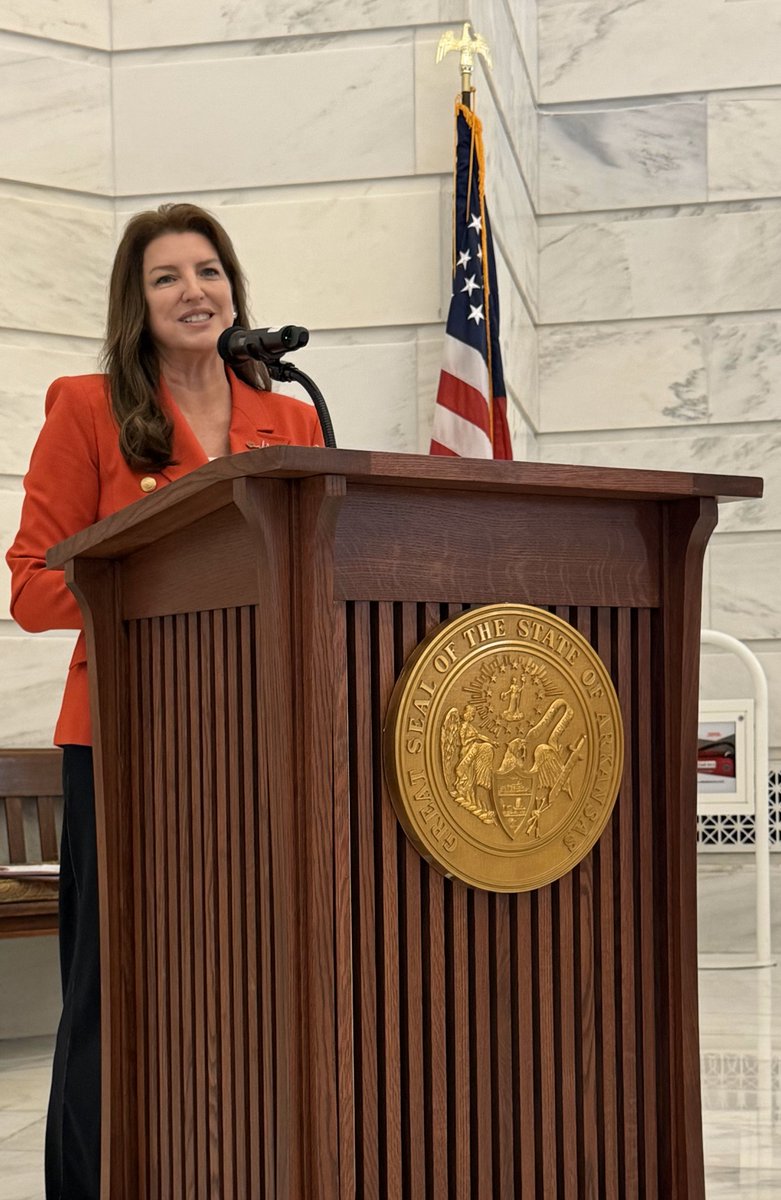 Today, AAA President Jamie Pafford-Gresham addressed legislators and #EMS colleagues from the Arkansas EMT Association and Arkansas Ambulance Association at the state capitol in celebration of #EMSWeek. Thank you to all #mobilehealthcare professionals! #EMSWeek2025