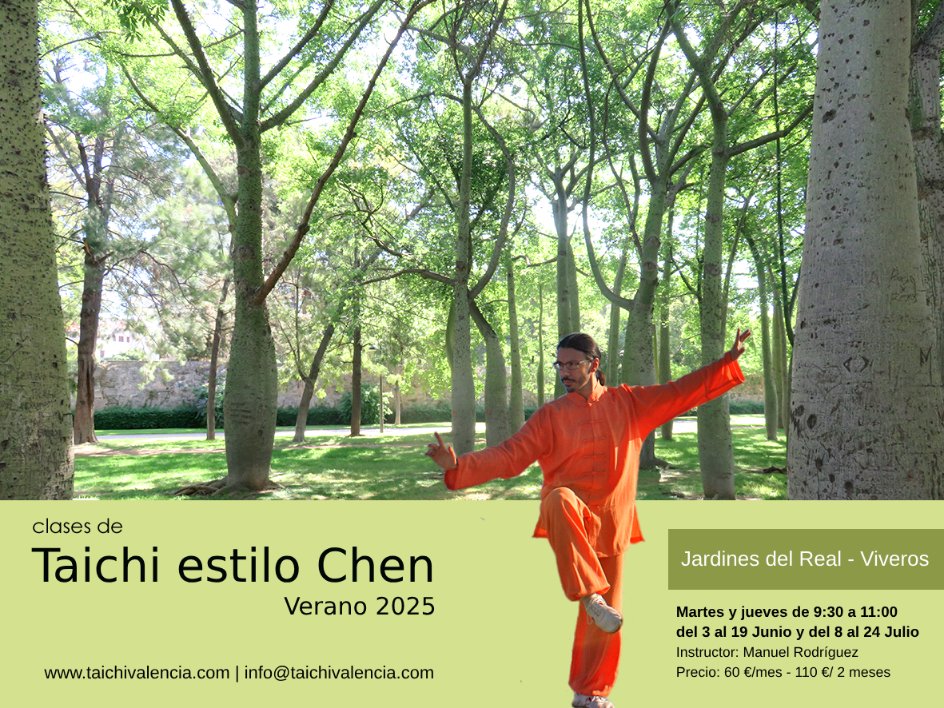 Manu_Rdez's tweet photo. 𝐂𝐋𝐀𝐒𝐄𝐒 𝐃𝐄 𝐓𝐀𝐈𝐂𝐇𝐈 - 𝐕𝐄𝐑𝐀𝐍𝐎 𝟐𝟎𝟐𝟓

El Taichi es un estilo interno de kung fu que combina movimientos fluidos, respiración consciente y enfoque mental, entre otros aspectos. 

Si estás interesado/a o quieres más información ponte en contacto conmigo. https://t.co/dq182XsjZh