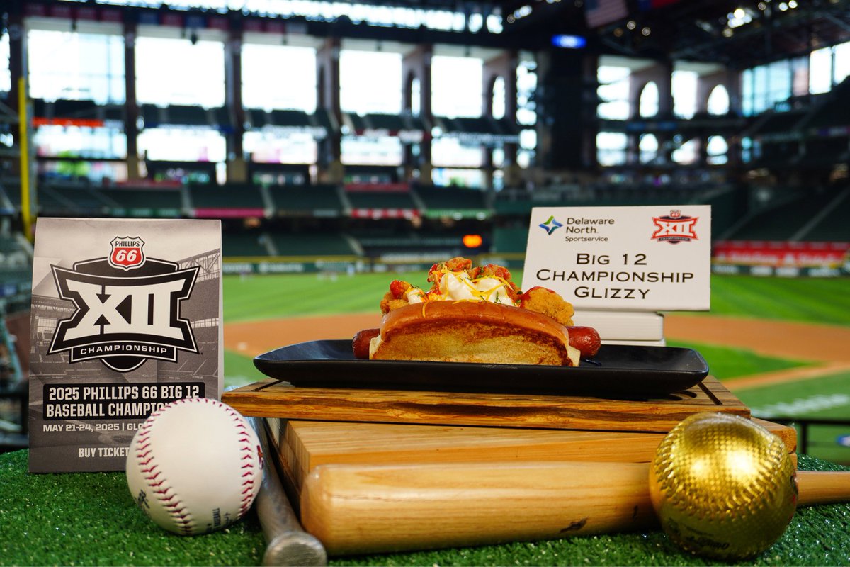 Globe Life Field (@globelifefield) on Twitter photo BIG 1️⃣2️⃣ CHAMPIONSHIP GLIZZY 🌭
Indulge in this Big 12 Championship ✨️EXCLUSIVE✨️ hot dog topped with mac & cheese, boneless wings, and buffalo sauce. It's available at:
📍Section 3 | Abner Doubledogs
📍 Section 23 | Throwing Smoke
<a href="/delawarenorth/">Delaware North</a> | <a href="/Big12Conference/">Big 12 Conference</a> BIG 1️⃣2️⃣ CHAMPIONSHIP GLIZZY 🌭
Indulge in this Big 12 Championship ✨️EXCLUSIVE✨️ hot dog topped with mac & cheese, boneless wings, and buffalo sauce. It's available at:
📍Section 3 | Abner Doubledogs
📍 Section 23 | Throwing Smoke
<a href="/delawarenorth/">Delaware North</a> | <a href="/Big12Conference/">Big 12 Conference</a>