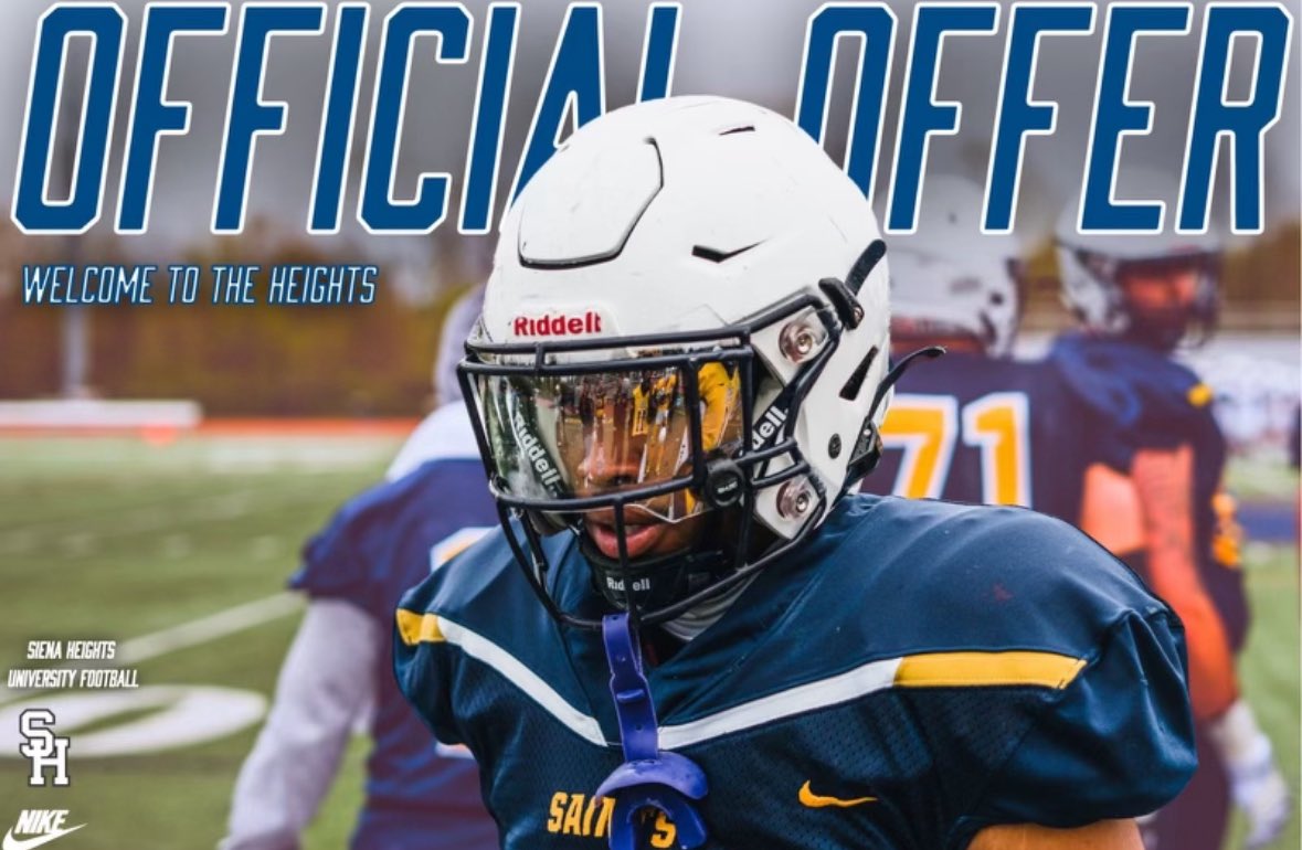 Robbie Martin (@robbiemartin_7) on Twitter photo After a great talk with <a href="/CoachShaah/">Coach Shaah</a> I am beyond blessed to say I have received my first offer from Siena Heights University! #agtg <a href="/475Training/">Elite Training</a> <a href="/CoachFahr/">Coach Fahr (James 1: 2-4)</a> <a href="/DavCardFootball/">Davison Cardinals Football 2025</a> <a href="/AthletesEdgeUSA/">Athletes Edge USA</a> After a great talk with <a href="/CoachShaah/">Coach Shaah</a> I am beyond blessed to say I have received my first offer from Siena Heights University! #agtg <a href="/475Training/">Elite Training</a> <a href="/CoachFahr/">Coach Fahr (James 1: 2-4)</a> <a href="/DavCardFootball/">Davison Cardinals Football 2025</a> <a href="/AthletesEdgeUSA/">Athletes Edge USA</a>