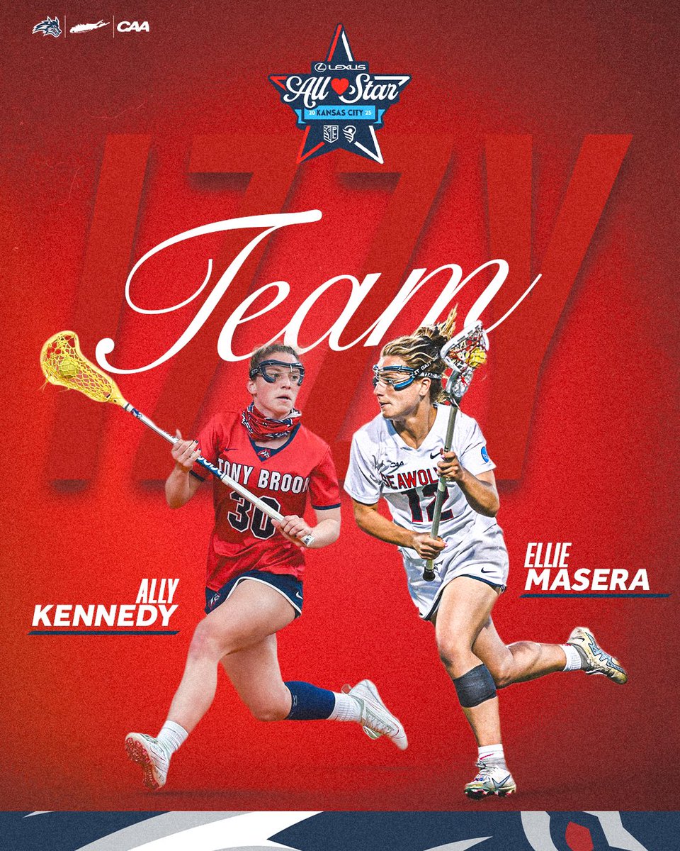 Stony Brook Women's Lacrosse (@stonybrookwlax) on Twitter photo hey now, we got some All-Stars π€©
Congrats to Ally Kennedy and Ellie Masera on their selection to Team Izzy in the <a href="/wlacrosseleague/">Women's Lacrosse League</a> All-Star Game this summer!
ππΊ x #NCAALAX hey now, we got some All-Stars π€©
Congrats to Ally Kennedy and Ellie Masera on their selection to Team Izzy in the <a href="/wlacrosseleague/">Women's Lacrosse League</a> All-Star Game this summer!
ππΊ x #NCAALAX