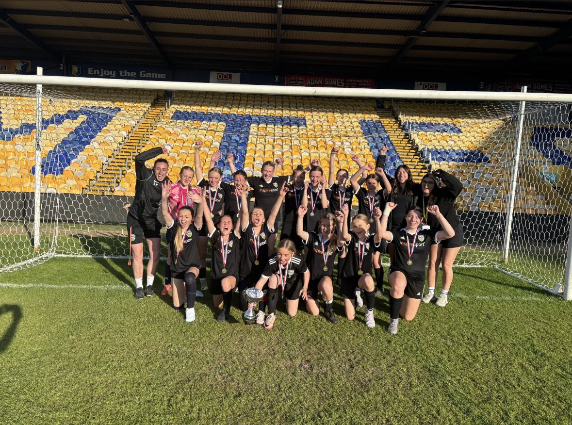 Part 2… first time both girls teams have been involved in the town cup and so proud to share that our year 7/8 team got an excellent 3-0 win vs Manor. The teamwork and goals were fantastic! Huge well done to all the girls and a memorable experience at Mansfield Town Ground🏆👏🏼⚽️