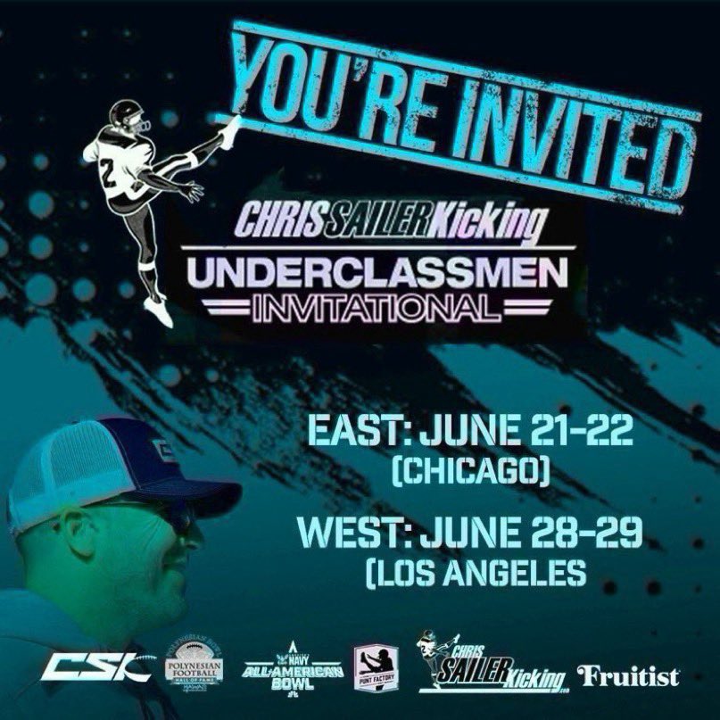 Chris Sailer Kicking (@chris_sailer) on Twitter photo <a href="/JacksonSummey/">Jackson Summey</a> Youβre officially invited to the 2025 Chris Sailer Kicking Underclassmen Invitational. Looking forward to watching you compete against the best in your class from all over America! Register ASAP at ChrisSailerKicking.com to secure your spot! <a href="/JacksonSummey/">Jackson Summey</a> Youβre officially invited to the 2025 Chris Sailer Kicking Underclassmen Invitational. Looking forward to watching you compete against the best in your class from all over America! Register ASAP at ChrisSailerKicking.com to secure your spot!