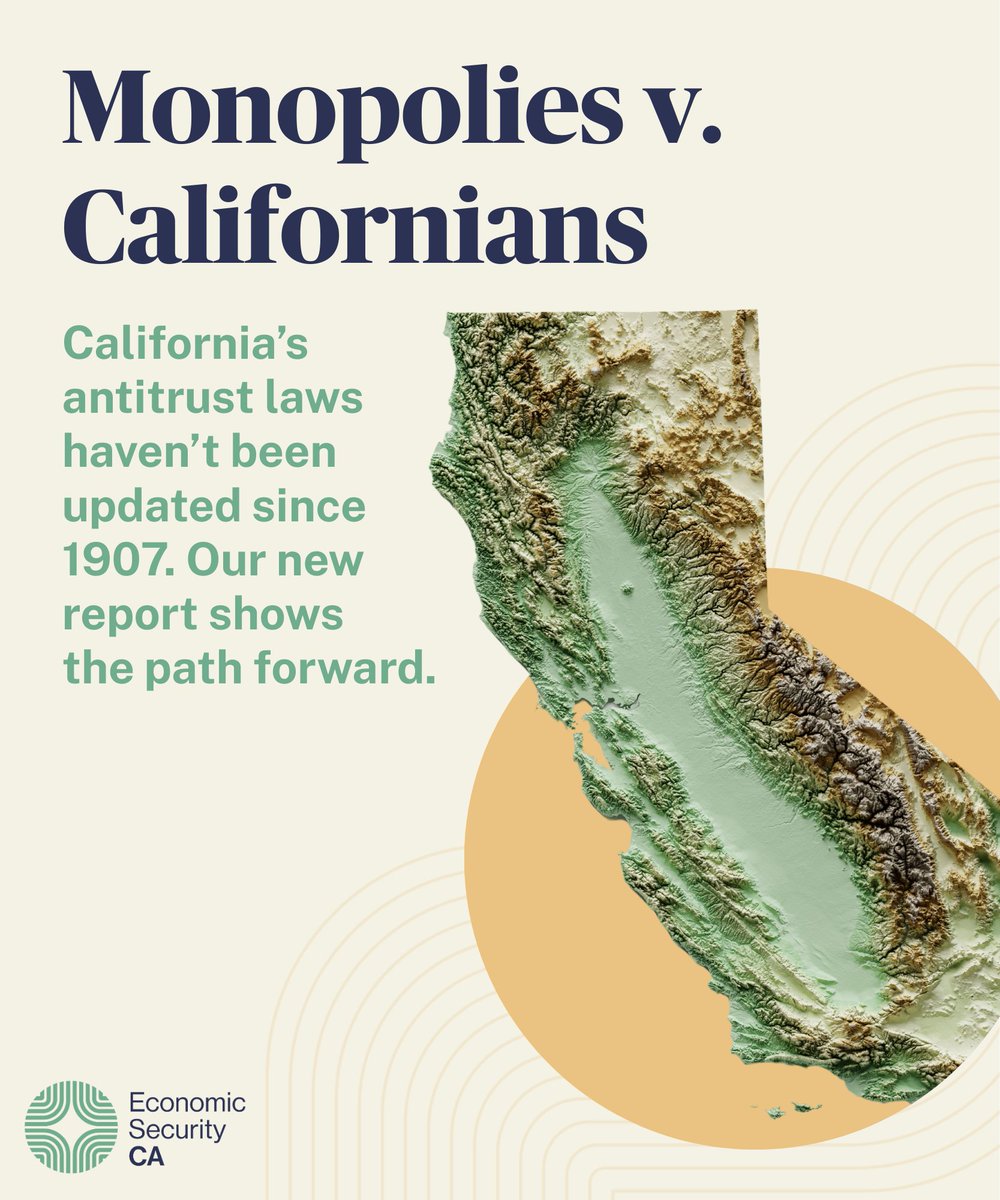 California’s antitrust laws haven’t been meaningfully updated since 1907—and that’s a problem. From health insurance to AI to meatpacking, just a few corporations dominate entire markets.

So what can we do about it?

Economic Security California’s latest report lays out a clear,