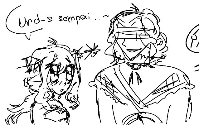 Annaddlc14's tweet photo. @L4DYARCANA I once drew them like this as a joke a long time ago, so the time has come https://t.co/fry1qurEcZ