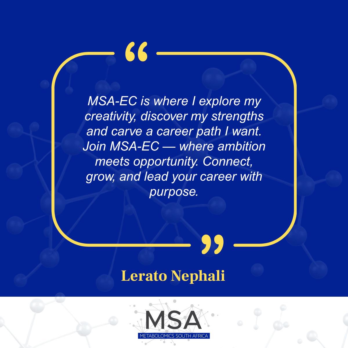 MSA_EC's tweet photo. Encouragement from our Content Creator

Apply today and join the team:
https://t.co/ZESQfyczZg

#JoinMSAECteam #earlycareer
#metabolomics https://t.co/KOPSCd8zNa