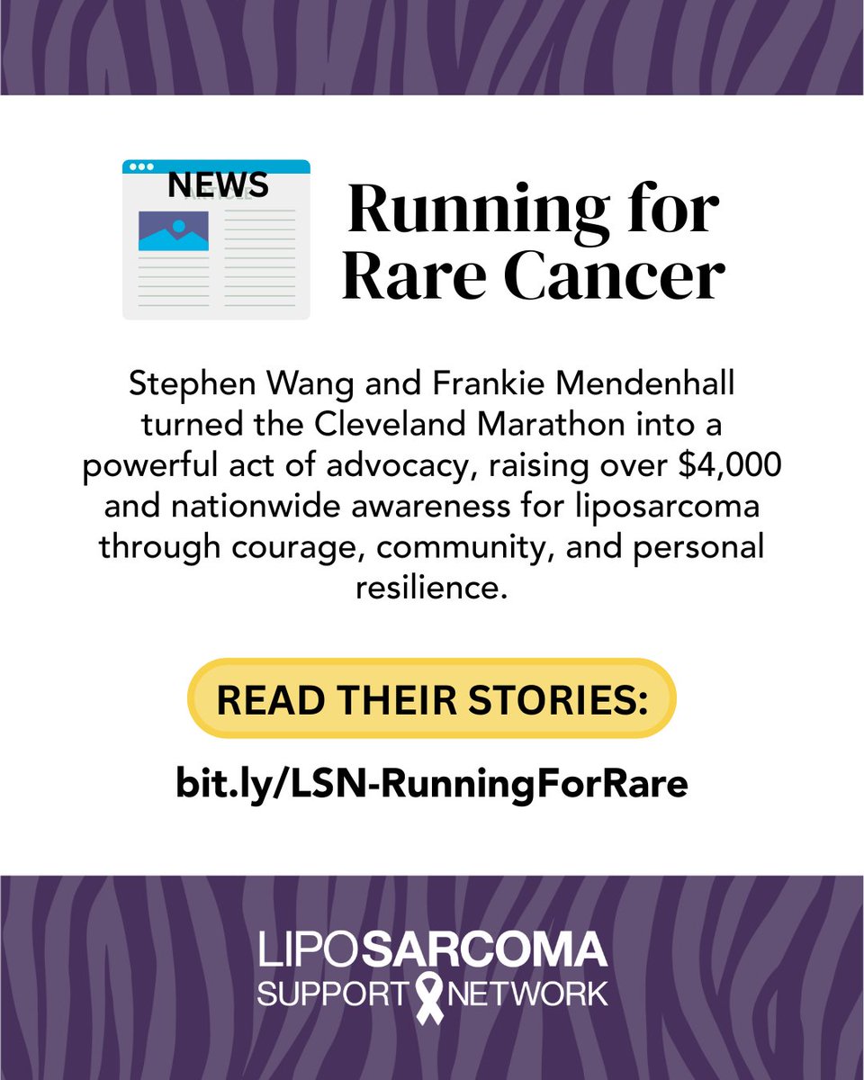 Liposarcoma Support Network (@liposarcoma_sn) on Twitter photo Advocates & athletes Stephen & Frankie ran to raise #liposarcomaawareness & funds for research - read all about it! <a href="/clevemarathon/">Cleveland Marathon</a> #liposarcomaawareness #LIPOstrong Advocates & athletes Stephen & Frankie ran to raise #liposarcomaawareness & funds for research - read all about it! <a href="/clevemarathon/">Cleveland Marathon</a> #liposarcomaawareness #LIPOstrong