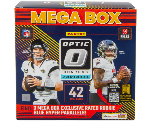 CardPurchaser's tweet photo. 2024 Panini Donruss Optic Football Trading Cards Mega Box $79.99 at Walmart #ad 

https://t.co/B4nvv69jpI https://t.co/JvQuhIRyjt