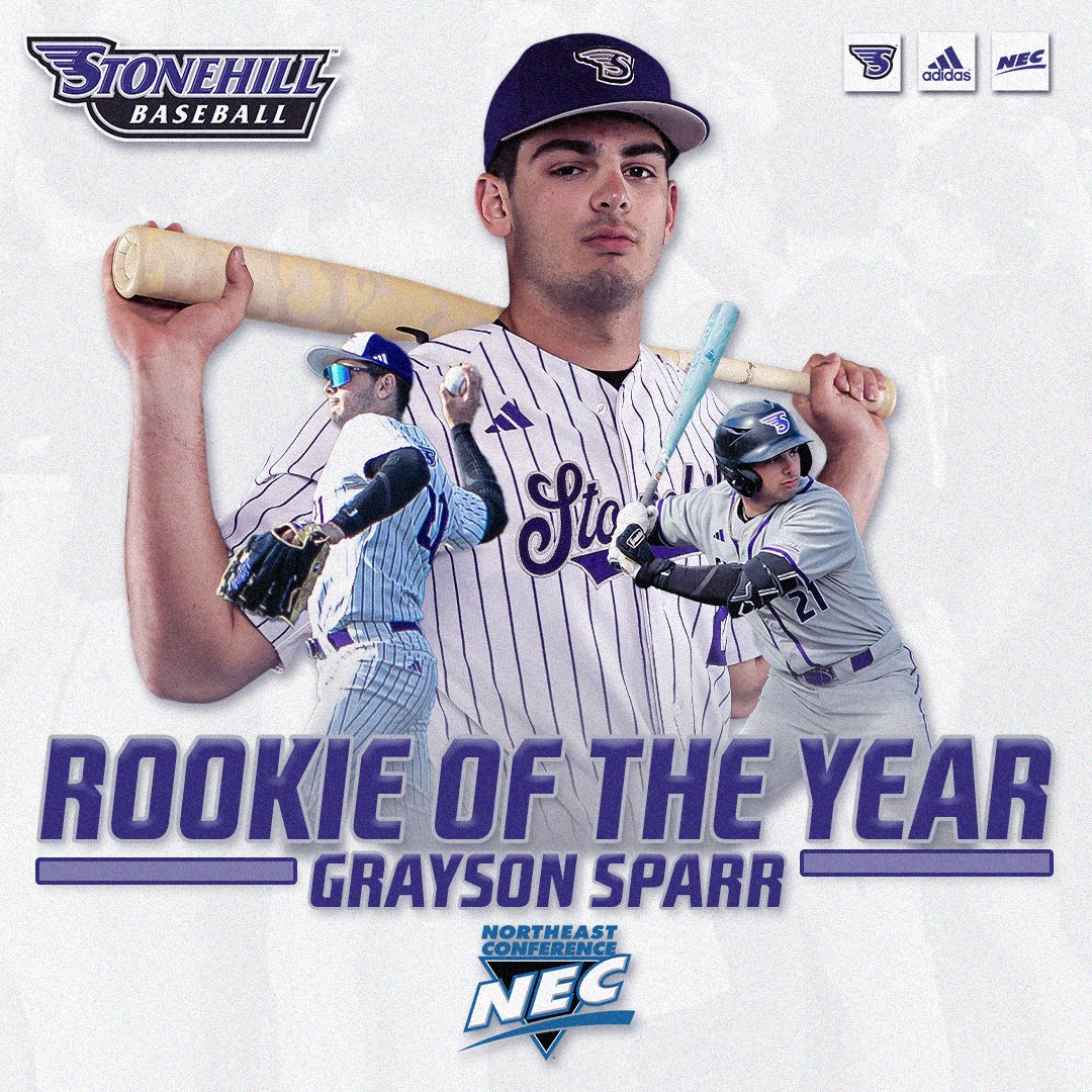 Stonehill Athletics (@gostonehill) on Twitter photo โจ ROOKIE OF THE YEAR โจ
โพ๏ธ <a href="/StonehillBASE/">Stonehill Baseball</a>'s Grayson Sparr becomes the first Skyhawk to earn a major <a href="/necbaseball/">NEC Baseball</a> award after being named ROTY and an All-NEC First Team member ๐
๐ฐ bit.ly/4krLCNx
#GoHill | #NECBASE โจ ROOKIE OF THE YEAR โจ
โพ๏ธ <a href="/StonehillBASE/">Stonehill Baseball</a>'s Grayson Sparr becomes the first Skyhawk to earn a major <a href="/necbaseball/">NEC Baseball</a> award after being named ROTY and an All-NEC First Team member ๐
๐ฐ bit.ly/4krLCNx
#GoHill | #NECBASE