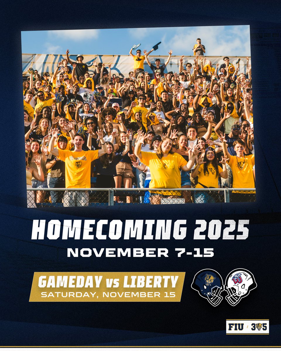 FIU Athletics (@fiuathletics) on Twitter photo Homecoming Week is set for Nov. 7-15 πΊ
<a href="/FIUFootball/">FIU Football</a> vs Liberty gonna be a movie πΏ Homecoming Week is set for Nov. 7-15 πΊ
<a href="/FIUFootball/">FIU Football</a> vs Liberty gonna be a movie πΏ