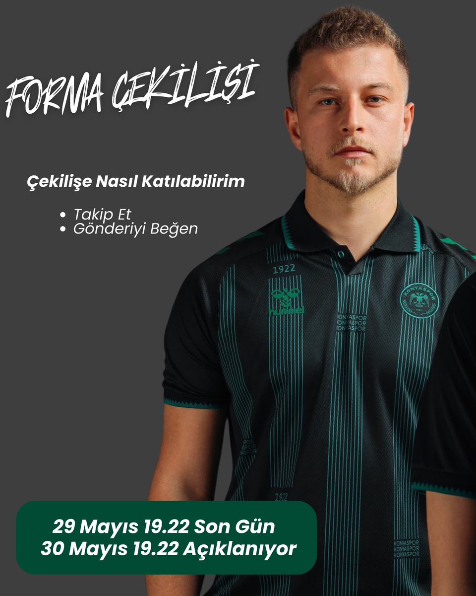Bu gönderiyi beğen, Takip et ve Paylaş.  
2 kişiye yeni sezon KONYASPOR forması hediye!