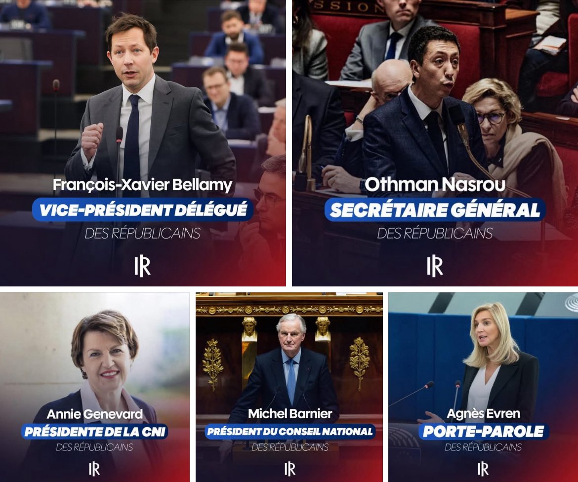 LR_Doubs's tweet photo. Les nominations au sein des @lesRepublicains viennent d’être annoncées.
Une nouvelle étape dans l’organisation du mouvement avec @BrunoRetailleau 
@fxbellamy @othmannasrou @AnnieGenevard @MichelBarnier @AgnesEvren 
#LesRépublicains #Nominations #Politique
@JeunesReps25 https://t.co/1eEttvMYtG
