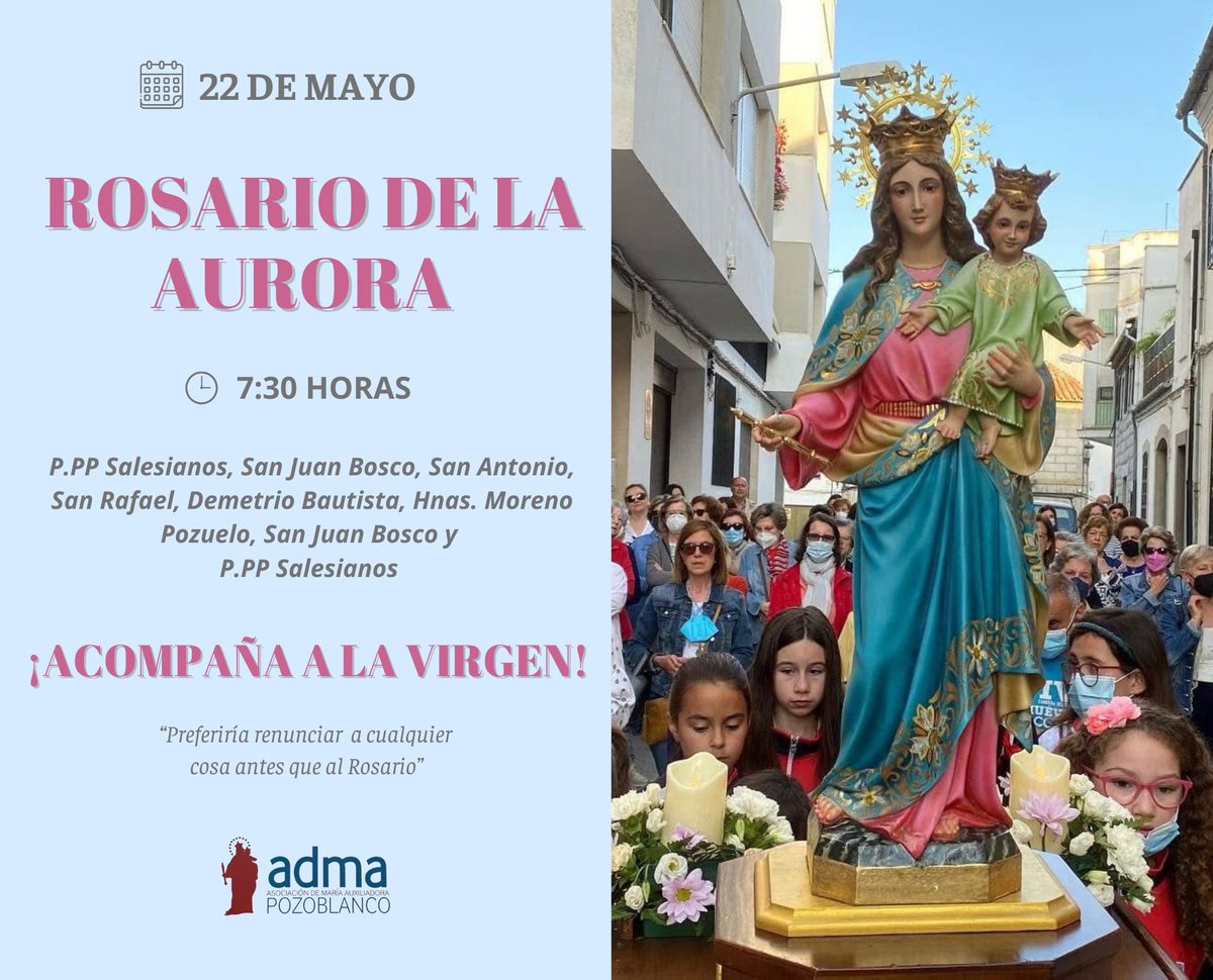 TERCER ROSARIO DE LA AURORA 

#salesianos #mariaauxiliadora #adma
