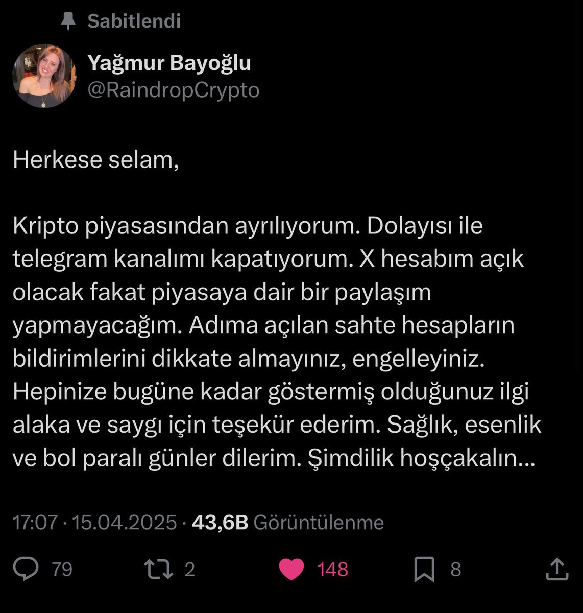 Bir ayı devirdik 🙂 Ama X’i kapatmadım; haber okuyorum, feneri takip ediyorum maclari 😁bir de bana gerçekten değer veren dostlarla buradayız… muhabbet, havadan sudan işte 🌹❤️
