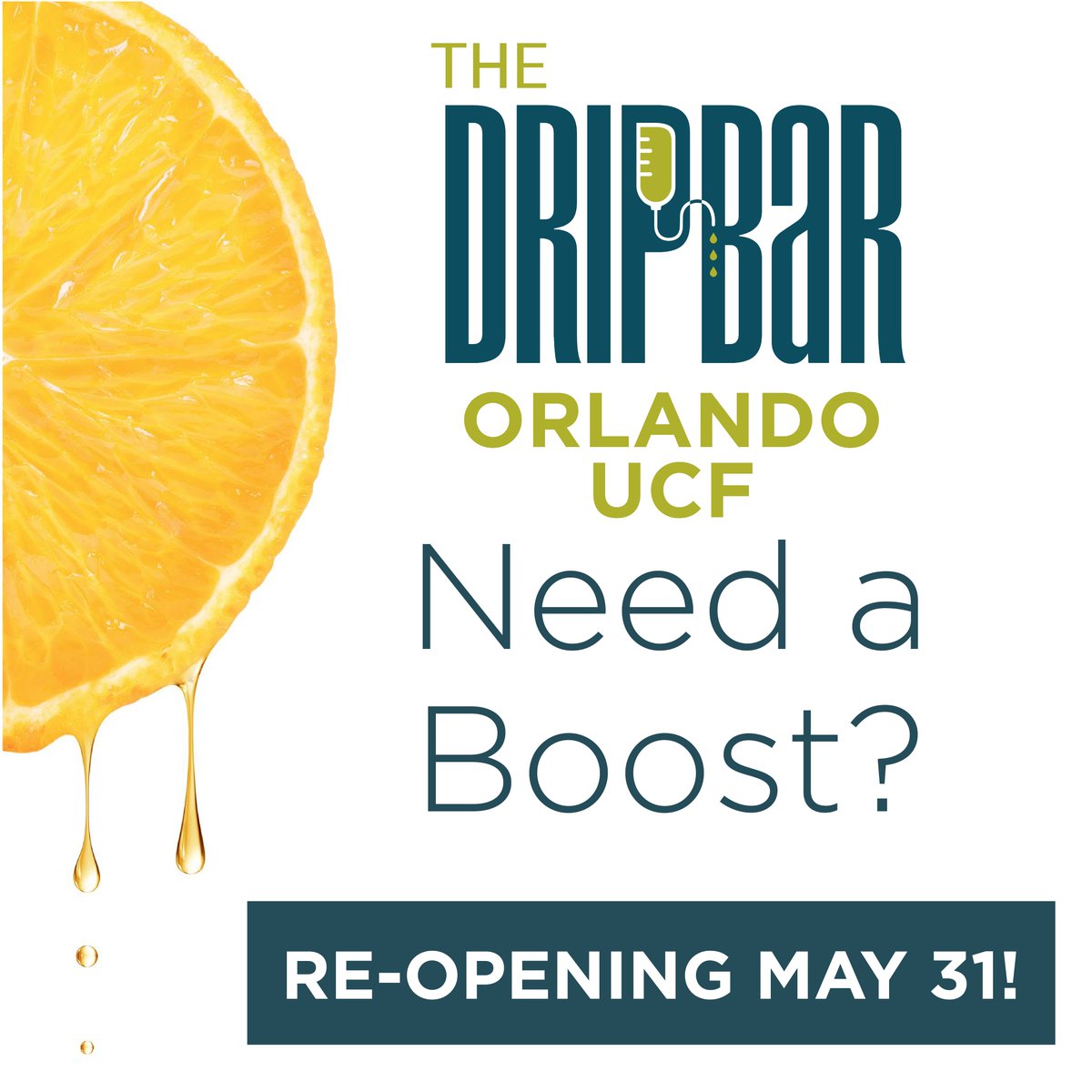 dripbarorlnducf's tweet photo. ✨Weekly Reminder Of Our Grand Re-Opening at The DRIPBaR Orlando (UCF)✨
Now set to Saturday, May 31st!💧

Do YOU Need a BOOST?⚡

#VitaminTherapy #IVDrip #WellnessJourney #ComingSoon #Reopening #TheDRIPBaROrlandoUCF #Orlando #health #fitness https://t.co/QB8FByeN7e