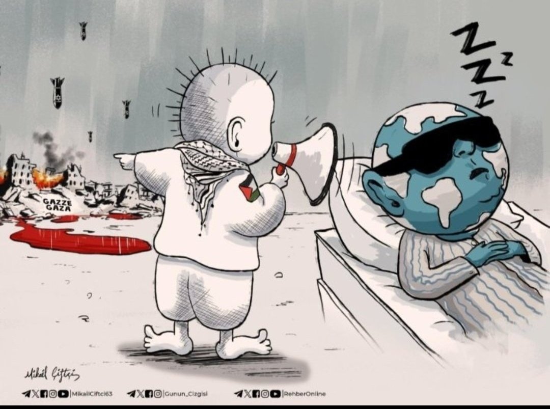 Karnımız tokken aç kalmaktan, kat kat giyinirken çıplak kalmaktan, bir damın altında uyurken açıkta kalmaktan korktuk. İyi uyuttular. Derdi ahiret olan ecdadın torunlarının derdi dünya oldu. 
#StopIsrael #StopIsraeliGenocide #StopGazaGenocide‌NOW