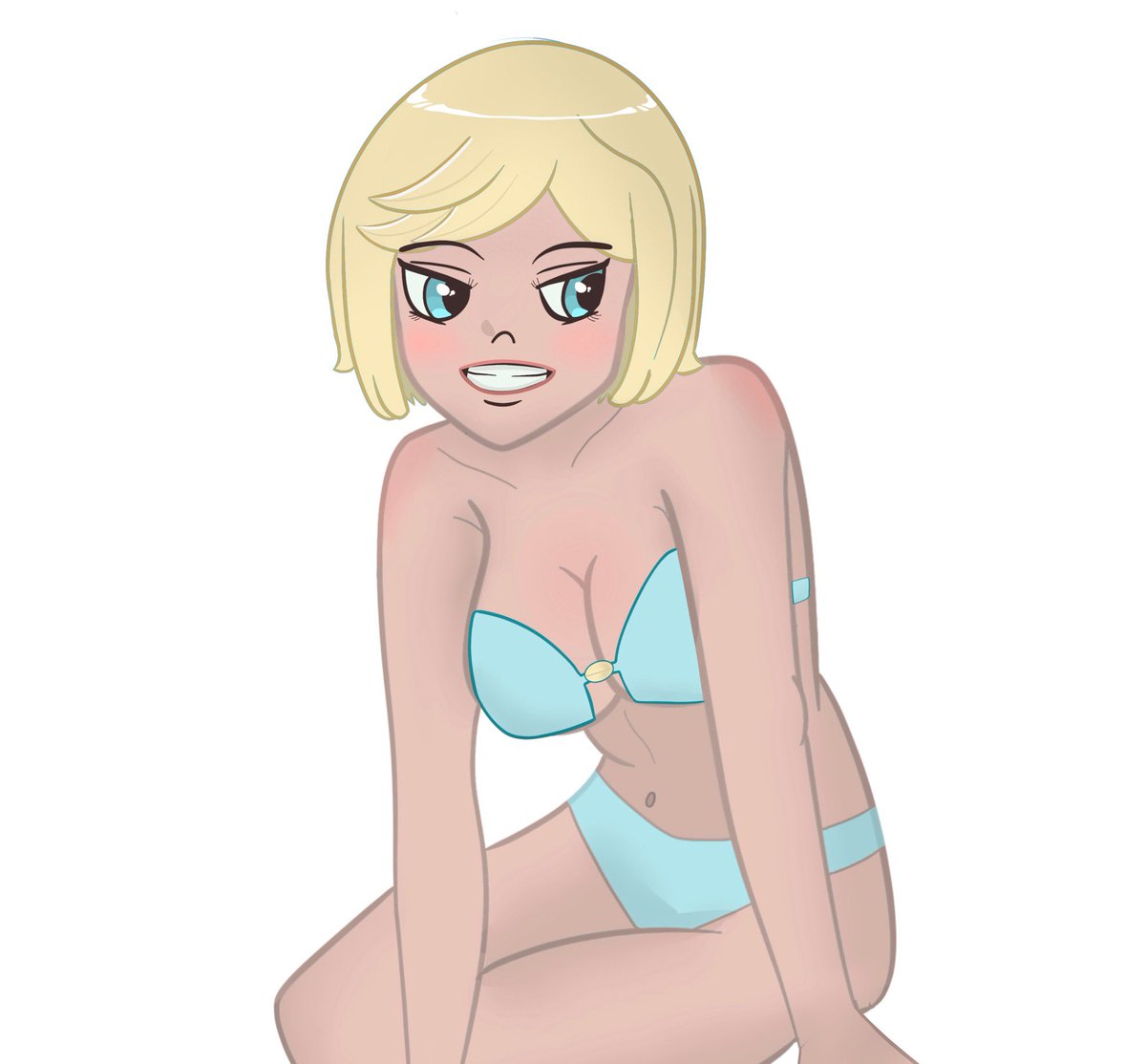 Ok, I think this looks a bit nicer without the dark lines and muddy hair. 

Drawing for me now is like 95 percent experimenting lol.

Still learning 

#artmoots #digitalart #oc