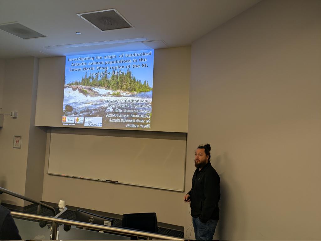 NoWPaS (@nowpas) on Twitter photo Our next speaker is Alexandre Carbonneau (<a href="/Alex_Carbonneau/">Alexandre Carbonneau</a>) talking about Post-glacial evolution and maintenance of residency in Quebec's Atlantic salmon rivers Our next speaker is Alexandre Carbonneau (<a href="/Alex_Carbonneau/">Alexandre Carbonneau</a>) talking about Post-glacial evolution and maintenance of residency in Quebec's Atlantic salmon rivers