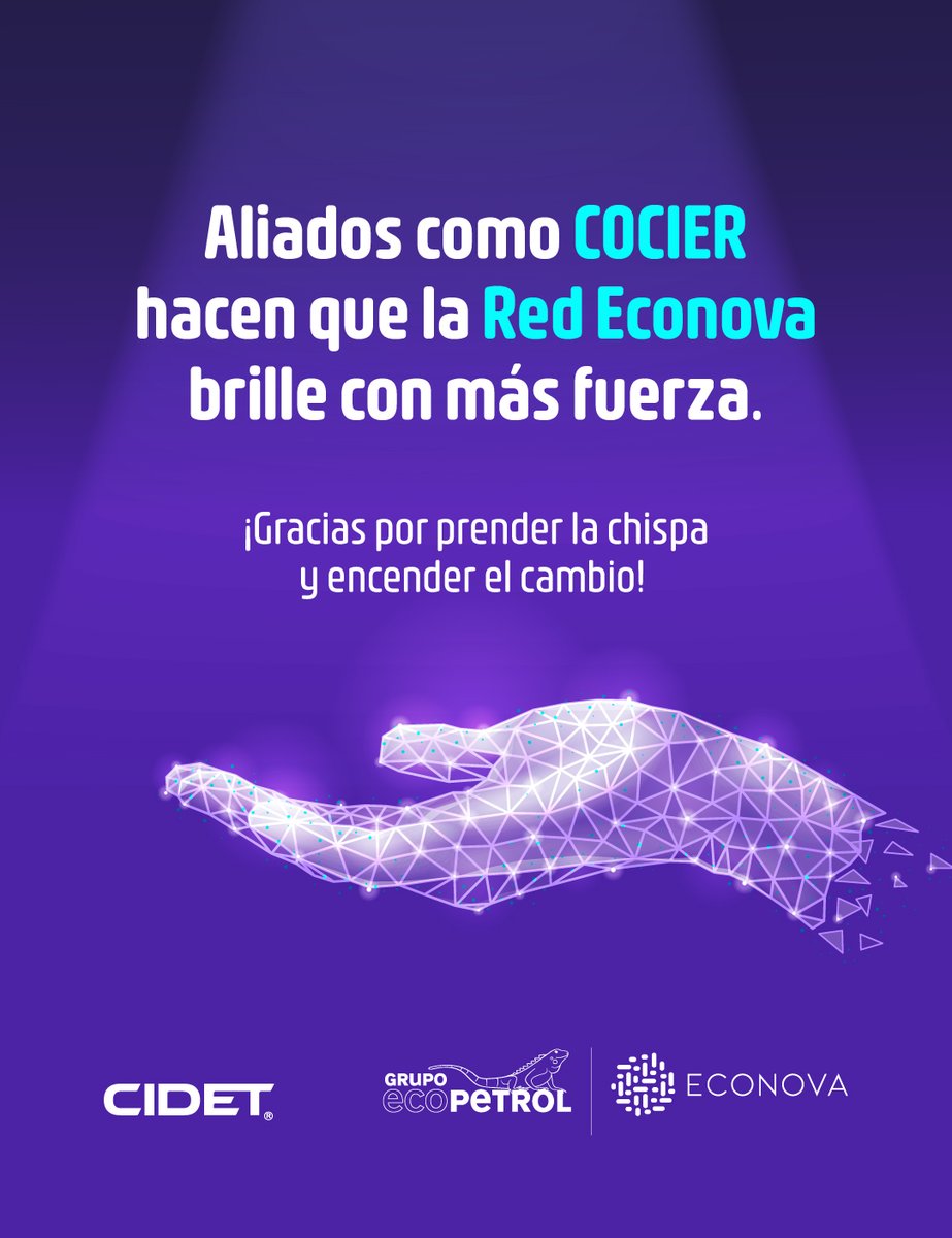 ⚡️En la #RedEconova destacamos a quienes encienden el cambio.
Hoy: <a href="/COCIER_/">COCIER</a> , 56 años impulsando innovación con propósito.
💡Gracias por ser clave en la transición energética.
Pronto más aliados que mueven esta red.
#AliadosEconova #InnovaciónSinLímites