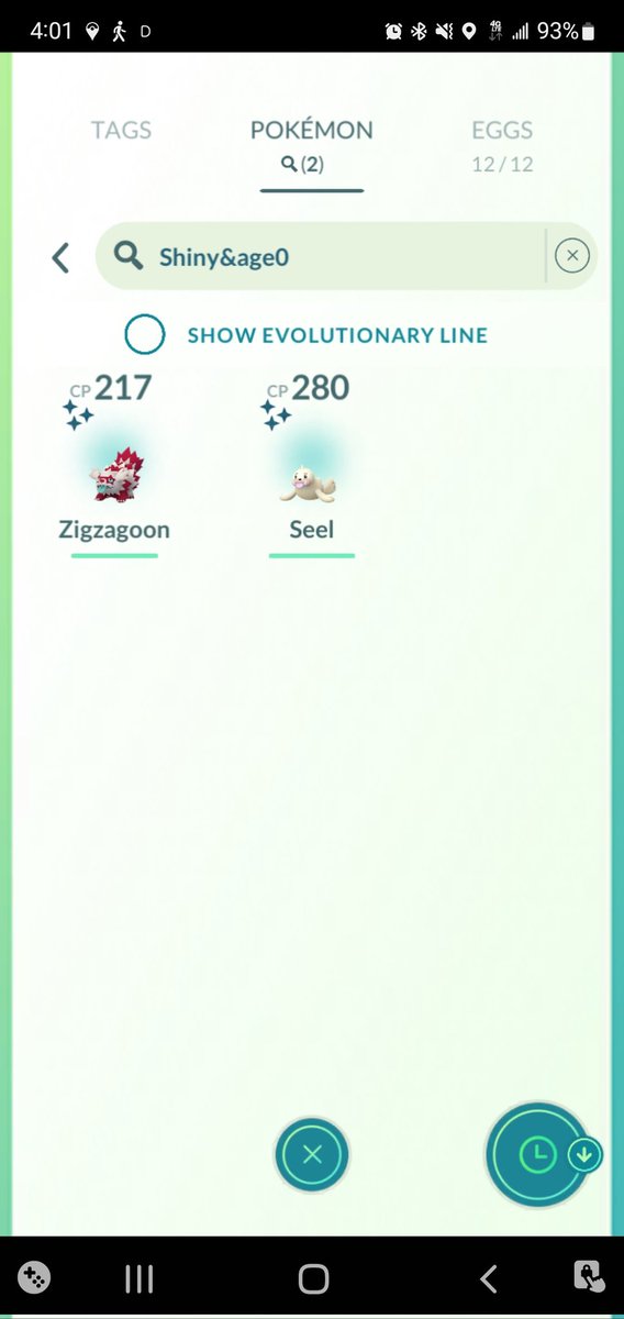 2 shinies on the day
