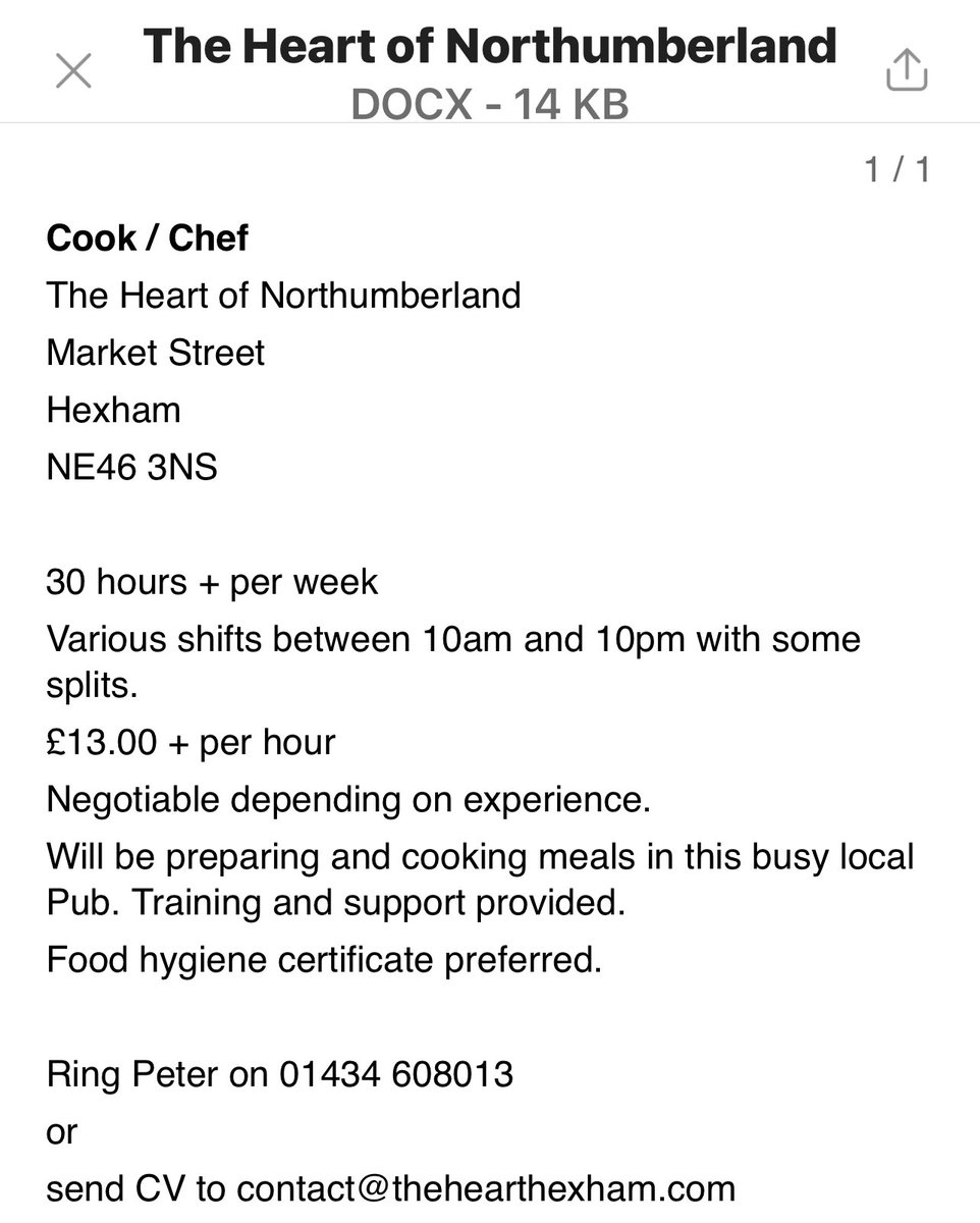 #TynedaleJobs #Employment (@tynedalejob) on Twitter photo 