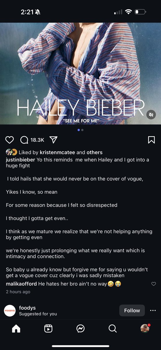 garywithani's tweet photo. Justin’s OG vogue post on ig 
#JustinBieber #HaileyBieber https://t.co/9SAKjPEAB2