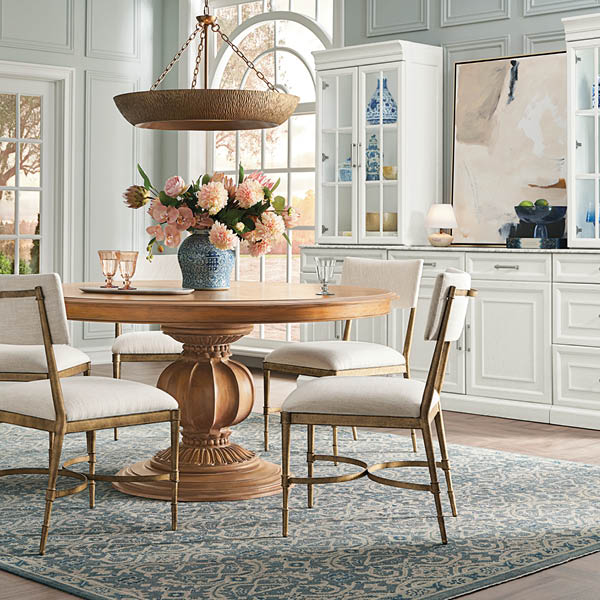 Frontgate's tweet image. It’s the season of celebrations. Ready your home for showers, graduation parties and more with a refreshed take on dining. Our turn-of-the-century Dolcetto Table is a go-to for entertaining, easily expanding for buffet setups and larger parties. 
.
#diningstyle #diningspace