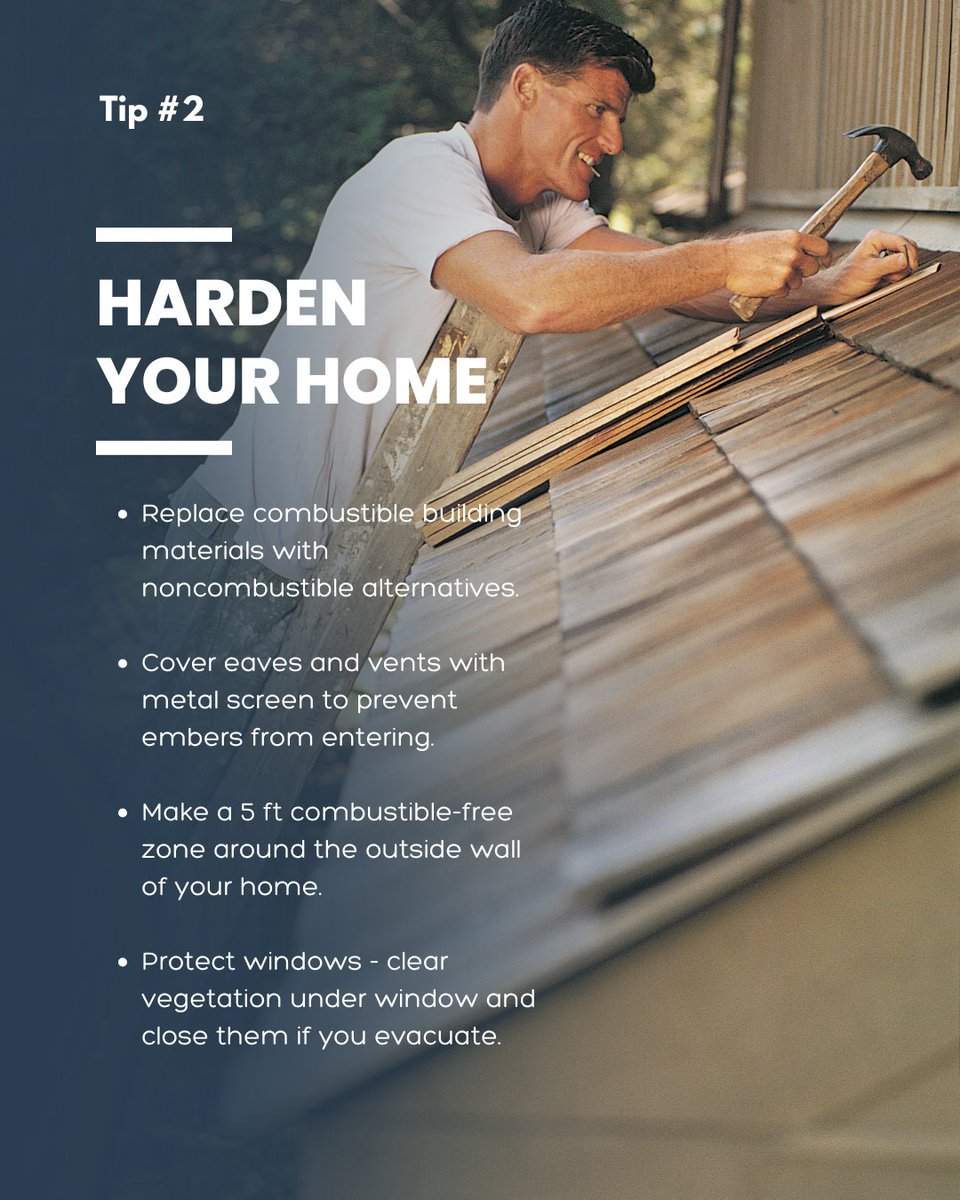 Another tip to being wildfire ready is to harden your home.

Learn more ways to be wildfire ready at hwmo.org

#nationalwilfireawareness #wildfireawareness #wildfire #WildfireLookout