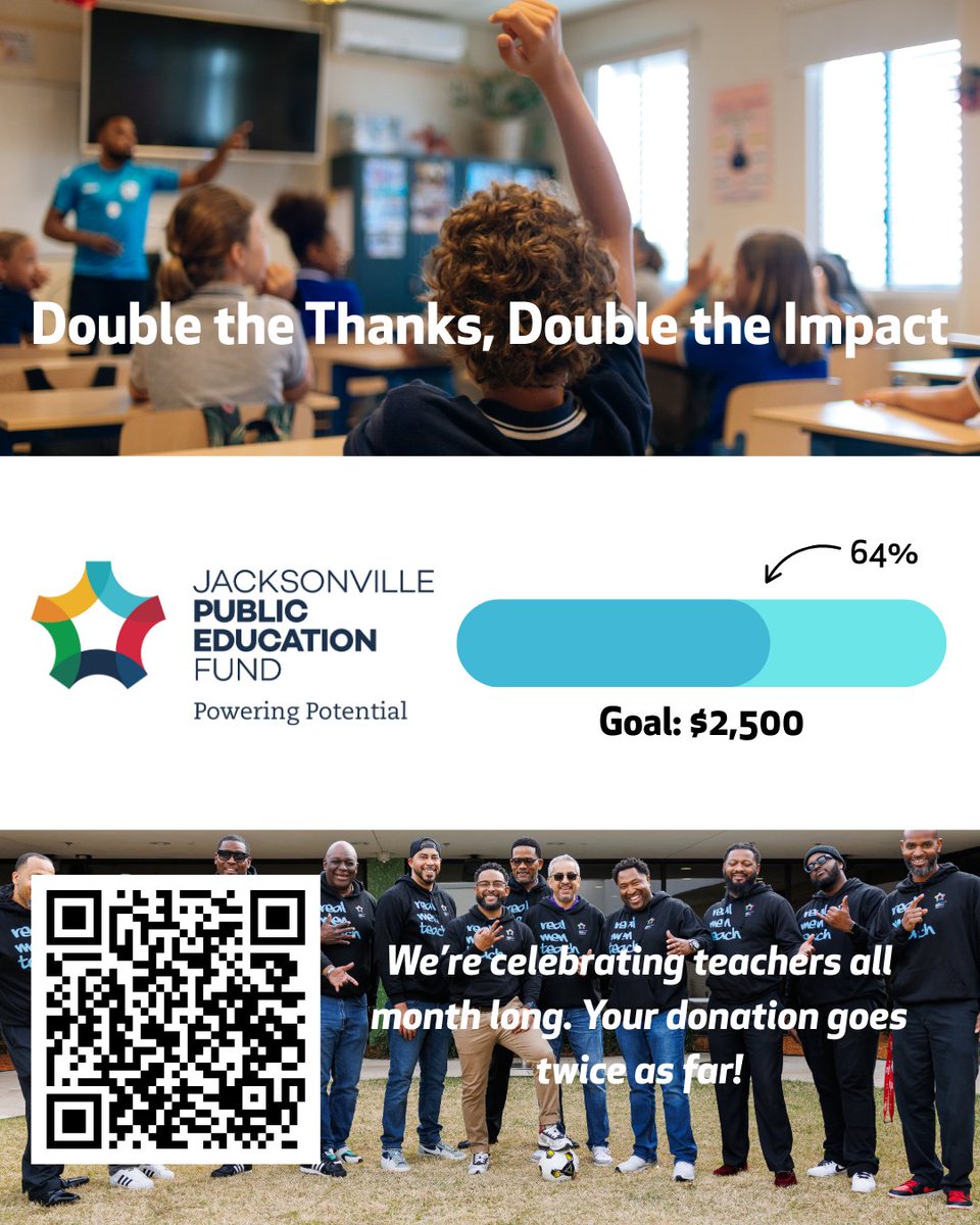 We're on a mission to uplift and empower educators through development, recognition, and celebration.

Now’s the time to make twice the impact—every gift is matched up to $2,500 through the end of May! ow.ly/GGxC50VVSgk
#SupportTeachers #DoubleTheImpact