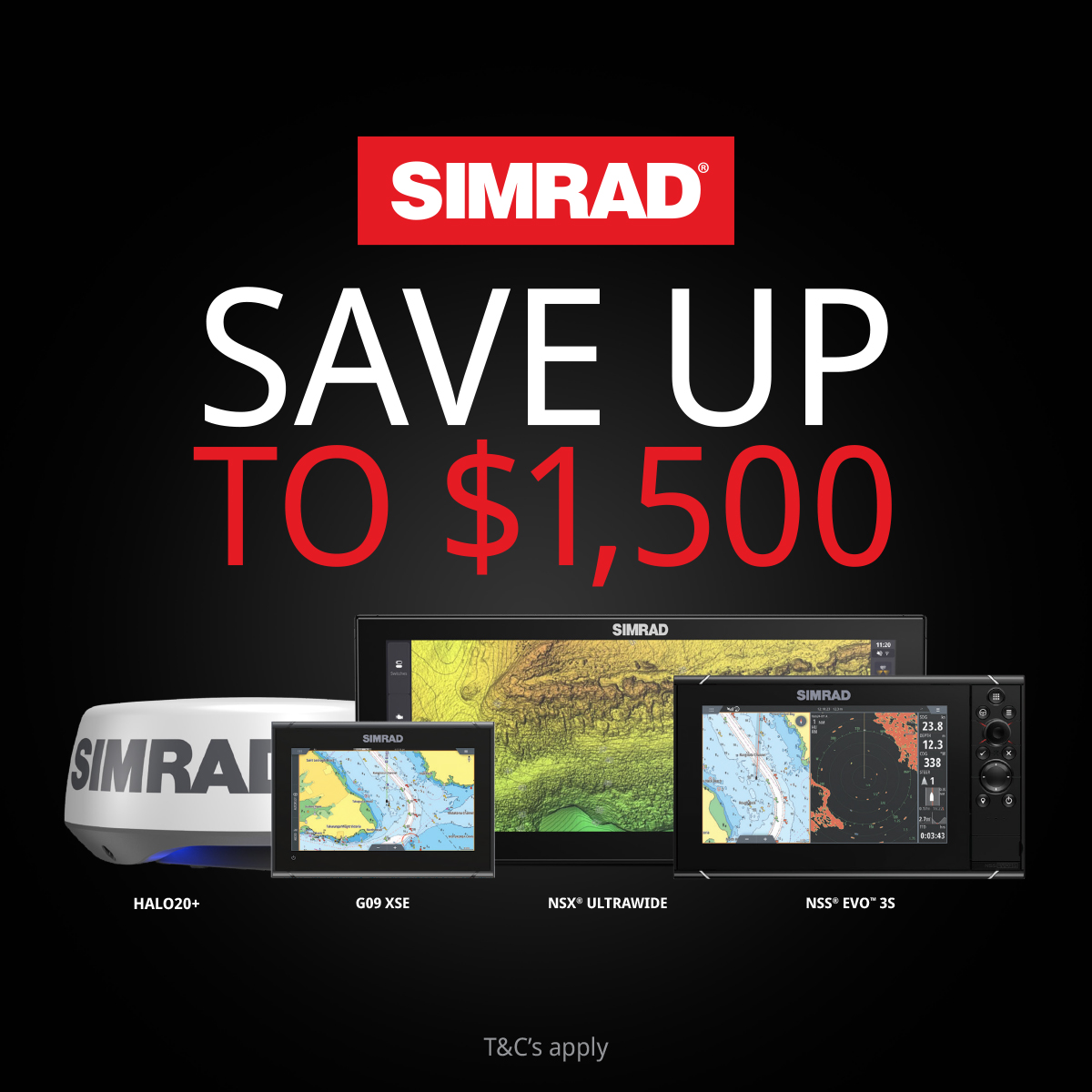 CWRDistribution's tweet image. Simrad’s Memorial Day Promo offers instant savings of up to $1500 on select products now through June 15th, 2025. Don't miss out on these summertime savings and shop now through CWR! cwr.link/gxlG6Ya

#cwr #distributor #simrad #boatlife #boat #sailboat #sailing #fishing