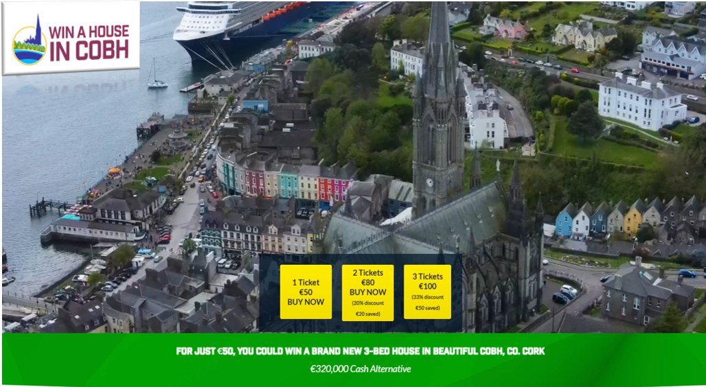 OfficialCobhGAA's tweet photo. ** Super Exciting News folks **

Cobh GAA are giving you the chance to win an A-rated home in our vibrant harbour town of Cobh
For just €50, you could win a brand new 3-bed house in beautiful Cobh or a €320,000 Cash Alternative.

The website will be going live tomorrow ...... https://t.co/nm6LdL9BHV