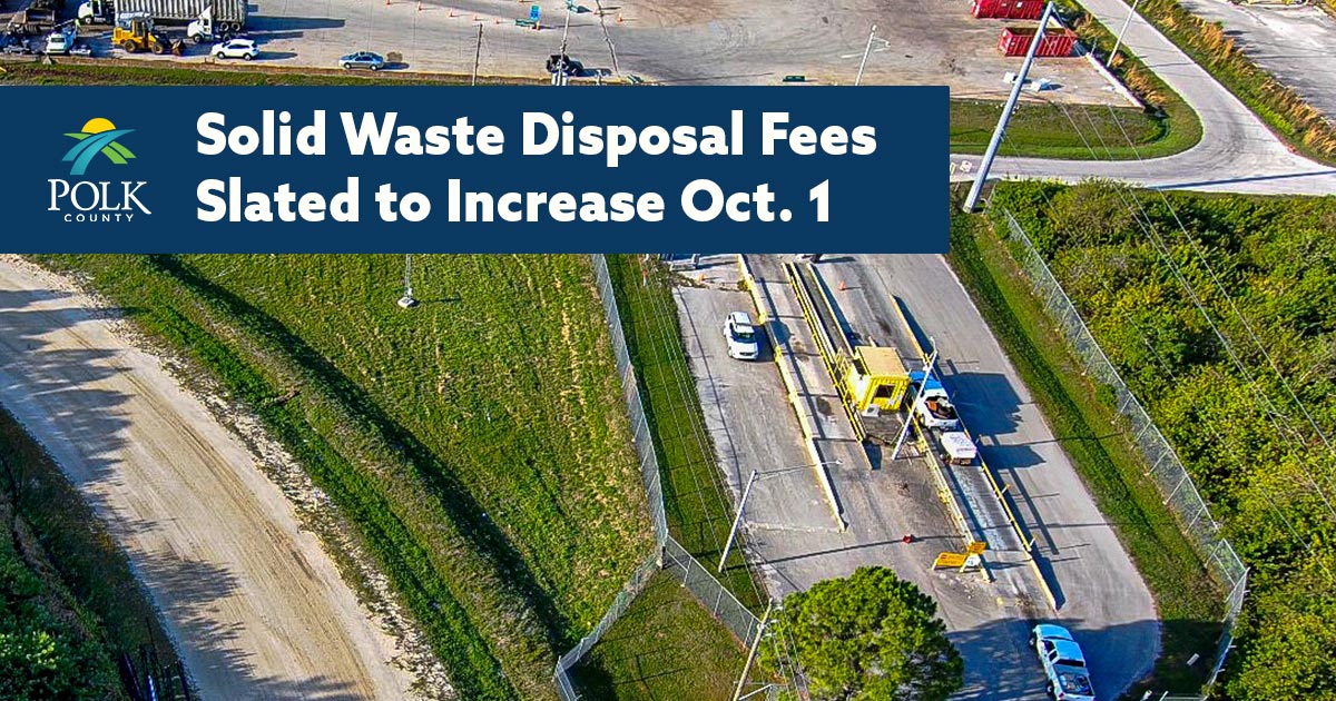 The Polk County Board unanimously supported increasing the solid waste disposal fees at the county’s North Central Landfill during the Tuesday, May 20 board meeting. This is the first increase in more than 13 years.

Click here to read more: polk-county.net/news/solid-was…
#PolkCountyFL
