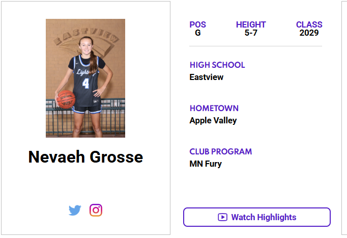 Minnesota Jr. All-Star GBB (@jrallstarmn) on Twitter photo Check out Nevaeh Grosse's (<a href="/NevaehGrosse/">Nevaeh Grosse 2029</a>) ππΌππππΎππππ πππΌπππ πππππππ! ‡οΈ
jrallstar.com/maxrecruit/maxβ¦
Start building your profile now at jrallstar.com/maxrecruit! Check out Nevaeh Grosse's (<a href="/NevaehGrosse/">Nevaeh Grosse 2029</a>) ππΌππππΎππππ πππΌπππ πππππππ! ‡οΈ
jrallstar.com/maxrecruit/maxβ¦
Start building your profile now at jrallstar.com/maxrecruit!
