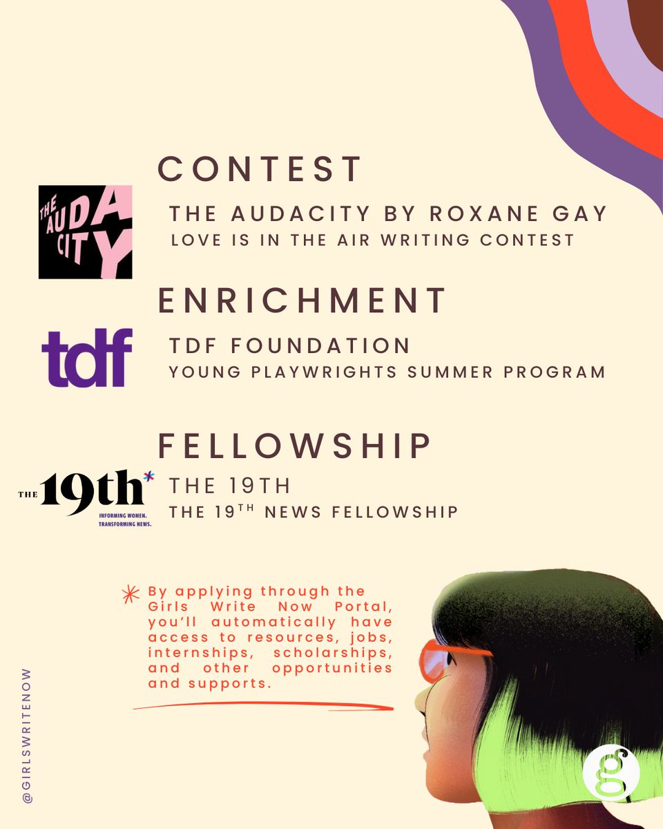 💼 Writers, we’ve got you. Here’s an Opportunities Roundup featuring The Audacity, TDF, and The 19th!
Head to buff.ly/f1XLn9t for more opportunities.

#opportunitiesforwriters #publishing #journalism #writing #writers #playwriting #writingcontest #lovestory