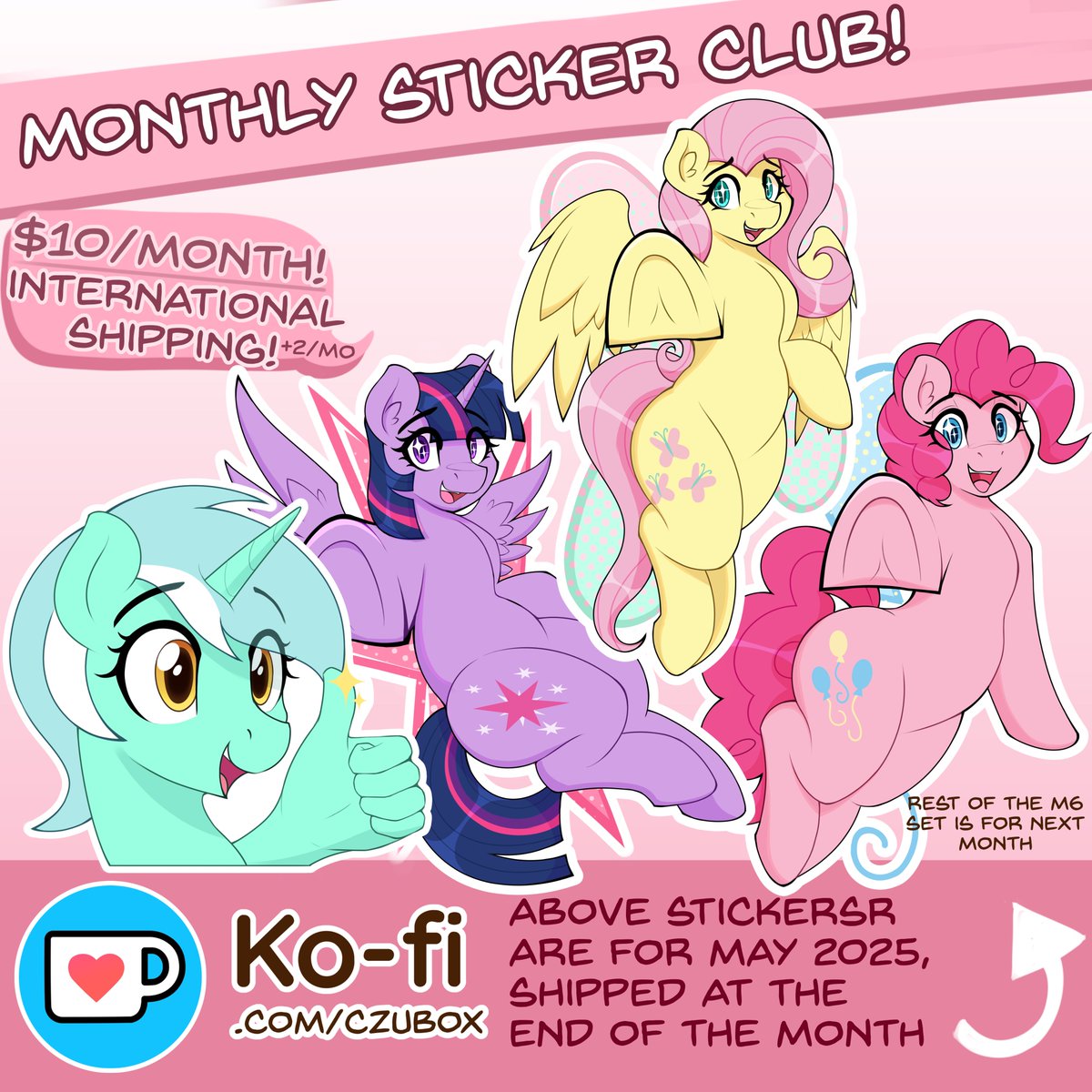 heya everyone! heres this month's sticker club stuff. You can find the link in the pic or in my bio