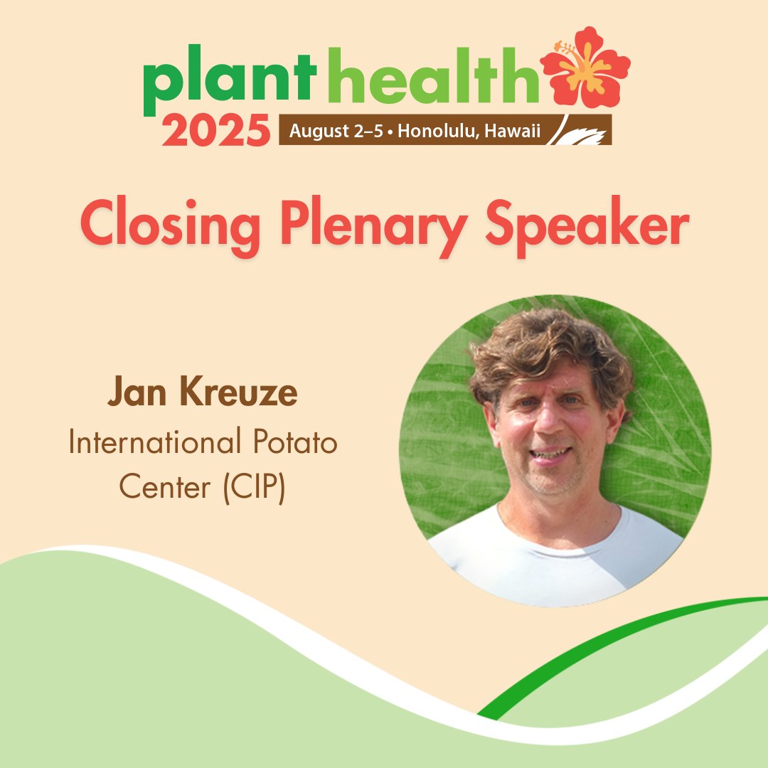 Meet the #PlantHealth2025 Closing Plenary Speaker, Jan Kreuze of the International Potato Center. Learn more: bit.ly/4kvOA3Q

Advance registration is happening now! Secure your best rate to connect and learn this August in Hawaii.

#PlantPathology #PlantScience