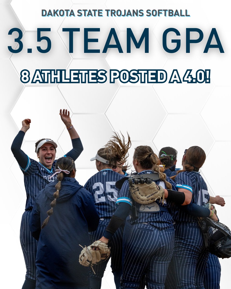 DSU Softball (@dsusoftball) on Twitter photo Teamwork on and off the field 📚💪
Proud to announce a 3.5 team GPA with 8 athletes achieving a perfect 4.0! #StudentAthletes #AcademicExcellence #WeAreDSU Teamwork on and off the field 📚💪
Proud to announce a 3.5 team GPA with 8 athletes achieving a perfect 4.0! #StudentAthletes #AcademicExcellence #WeAreDSU