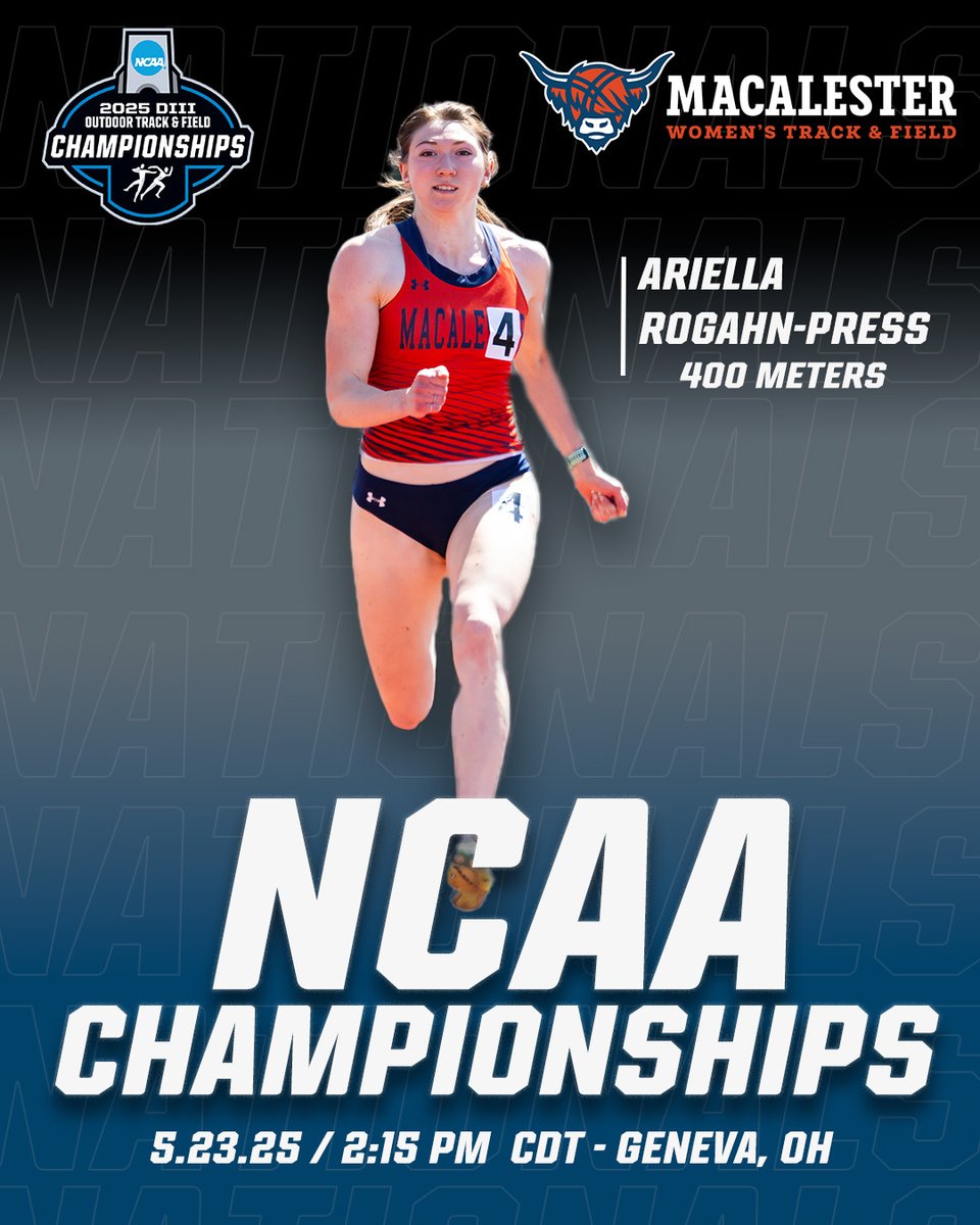 Macalester Athletics (@macalesterscots) on Twitter photo π΅πͺπ¨π¨ πͺπ―π¨π΄π·π°πΆπ΅πΊπ―π°π·πΊ! Women's Track & Field, Ariella Rogahn-Press makes her way to the track today at the NCAA Division III Indoor Track & Field Championships at 2:15PM CDT.
Let's go, Scots! Time to show them what we're made off! @macalestertf
#heymac #goscots π΅πͺπ¨π¨ πͺπ―π¨π΄π·π°πΆπ΅πΊπ―π°π·πΊ! Women's Track & Field, Ariella Rogahn-Press makes her way to the track today at the NCAA Division III Indoor Track & Field Championships at 2:15PM CDT.
Let's go, Scots! Time to show them what we're made off! @macalestertf
#heymac #goscots