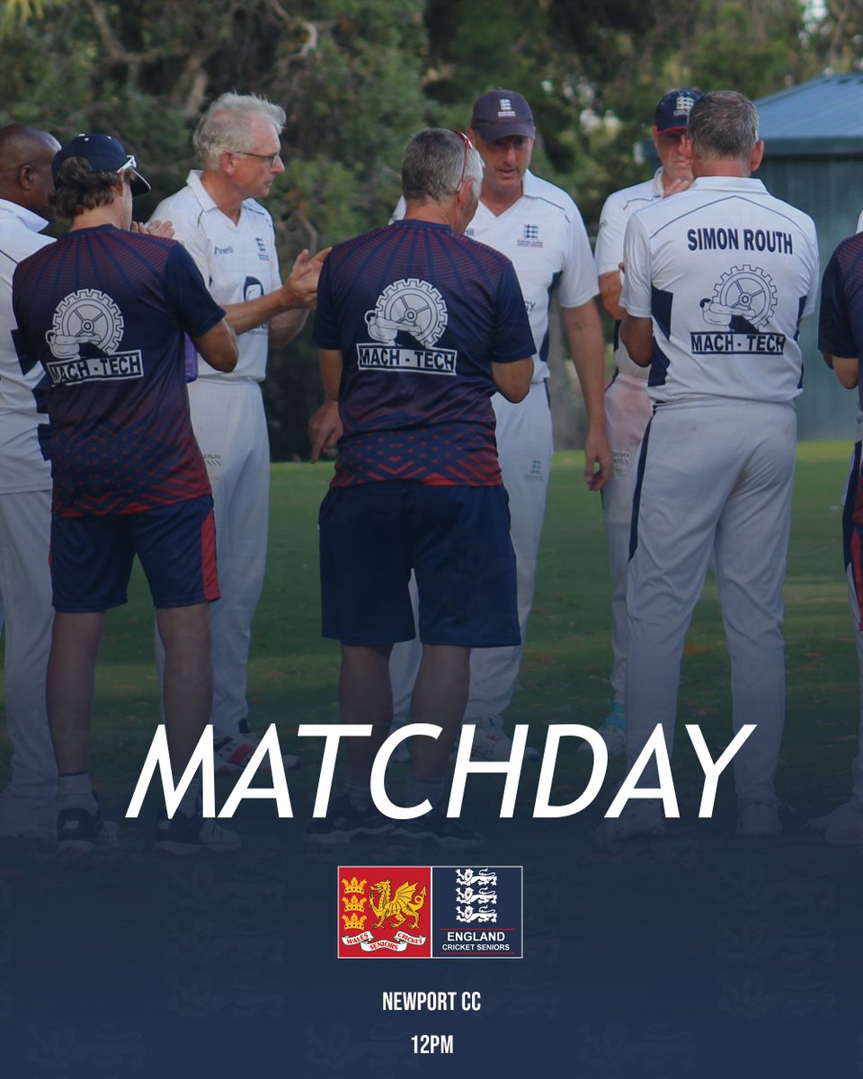The 2025 summer starts here. 👊

🆚 Wales.
🕛 12pm.
📍 Newport CC.
📺 England 60s Cricket YouTube (bit.ly/4k41ZQy).
💻 Play Cricket (bit.ly/3Lkg1hP).

#seniorscricket