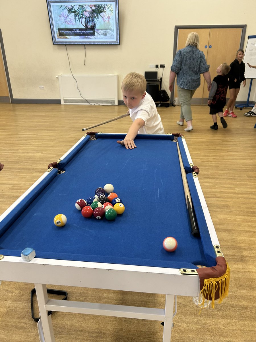VillageAlbert's tweet photo. The children have loved their pool and darts club this half term . Thank you to SHactive @Rise_MAT https://t.co/b1ZfGnrjPp
