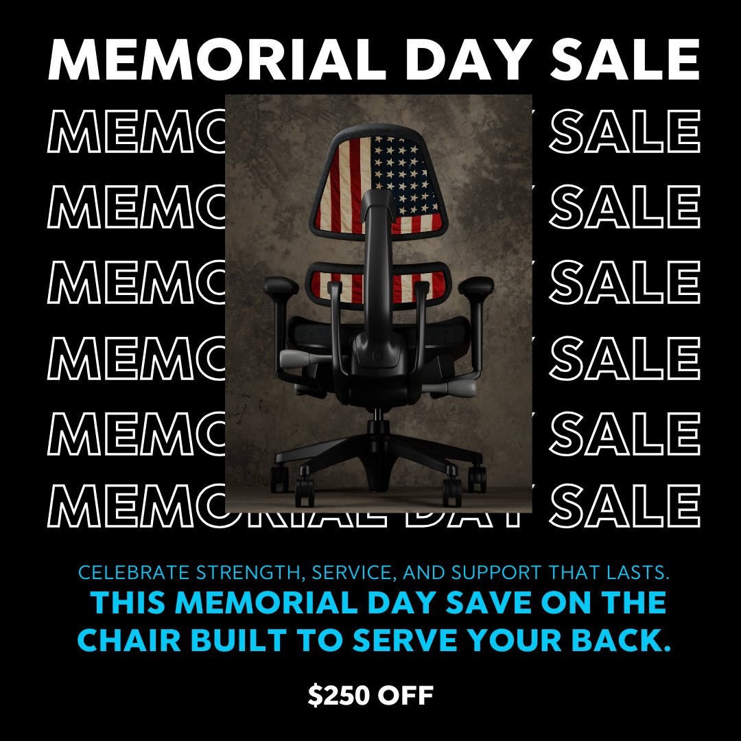 Engineered for backs. Designed for beautiful spaces. Use code MEMDAY25 for $250 off.