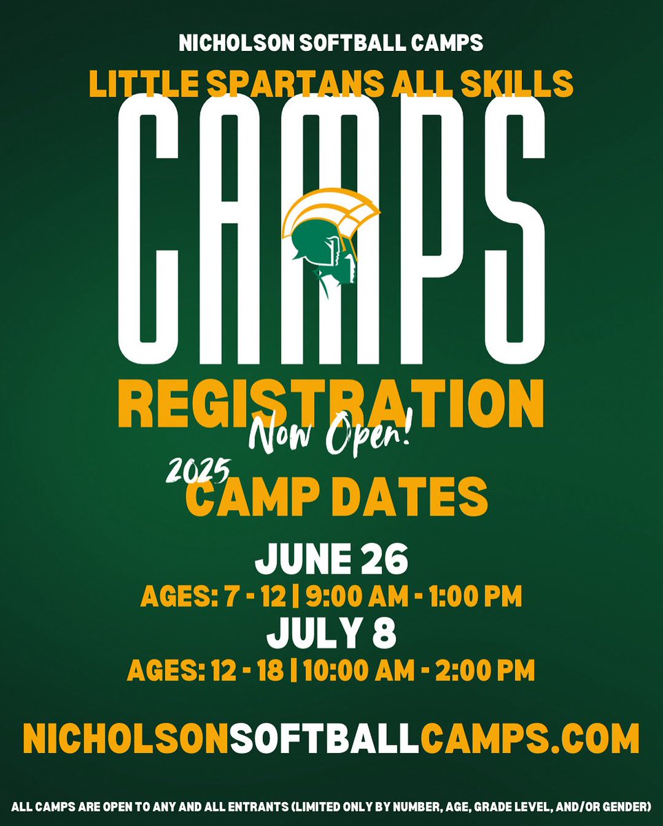Norfolk State Softball (@nsusoftball) on Twitter photo ๐๐๐ฒ๐ฟ๐ ๐ด๐ฟ๐ฒ๐ฎ๐ ๐ฝ๐น๐ฎ๐๐ฒ๐ฟ ๐๐๐ฎ๐ฟ๐๐ ๐๐ผ๐บ๐ฒ๐๐ต๐ฒ๐ฟ๐ฒโฆ๐๐ต๐ ๐ป๐ผ๐ ๐ต๐ฒ๐ฟ๐ฒ?๐ฐ๐ฅ
Join the Spartan family this summer for two amazing camp days:
๐ June 26 for ages 7โ12
๐ July 8 for ages 12โ18
Train with NSU coaches + players, make memories, and grow your game! ๐๐๐ฒ๐ฟ๐ ๐ด๐ฟ๐ฒ๐ฎ๐ ๐ฝ๐น๐ฎ๐๐ฒ๐ฟ ๐๐๐ฎ๐ฟ๐๐ ๐๐ผ๐บ๐ฒ๐๐ต๐ฒ๐ฟ๐ฒโฆ๐๐ต๐ ๐ป๐ผ๐ ๐ต๐ฒ๐ฟ๐ฒ?๐ฐ๐ฅ
Join the Spartan family this summer for two amazing camp days:
๐ June 26 for ages 7โ12
๐ July 8 for ages 12โ18
Train with NSU coaches + players, make memories, and grow your game!
