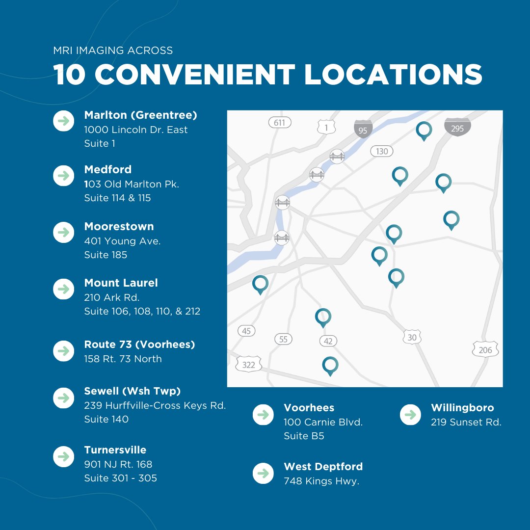 Need an MRI that works with your schedule?

Our locations offer diagnostic and advanced MRI imaging using the latest technology for a better experience. Whether it's back pain, memory loss, or specialized screenings like breast or prostate MRI, our team delivers clear, fast