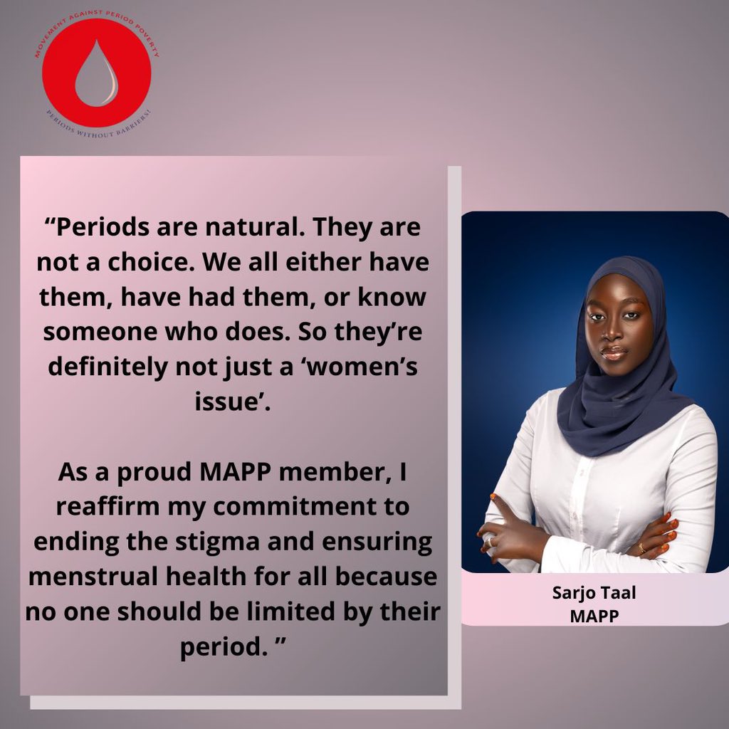 Periods are natural. It’s not just a “women’s issue.” 
Our coordinator reaffirmes her commitment to ending stigma and ensuring menstrual health for all. 

#MenstrualHealth #EndPeriodStigma #MAPP